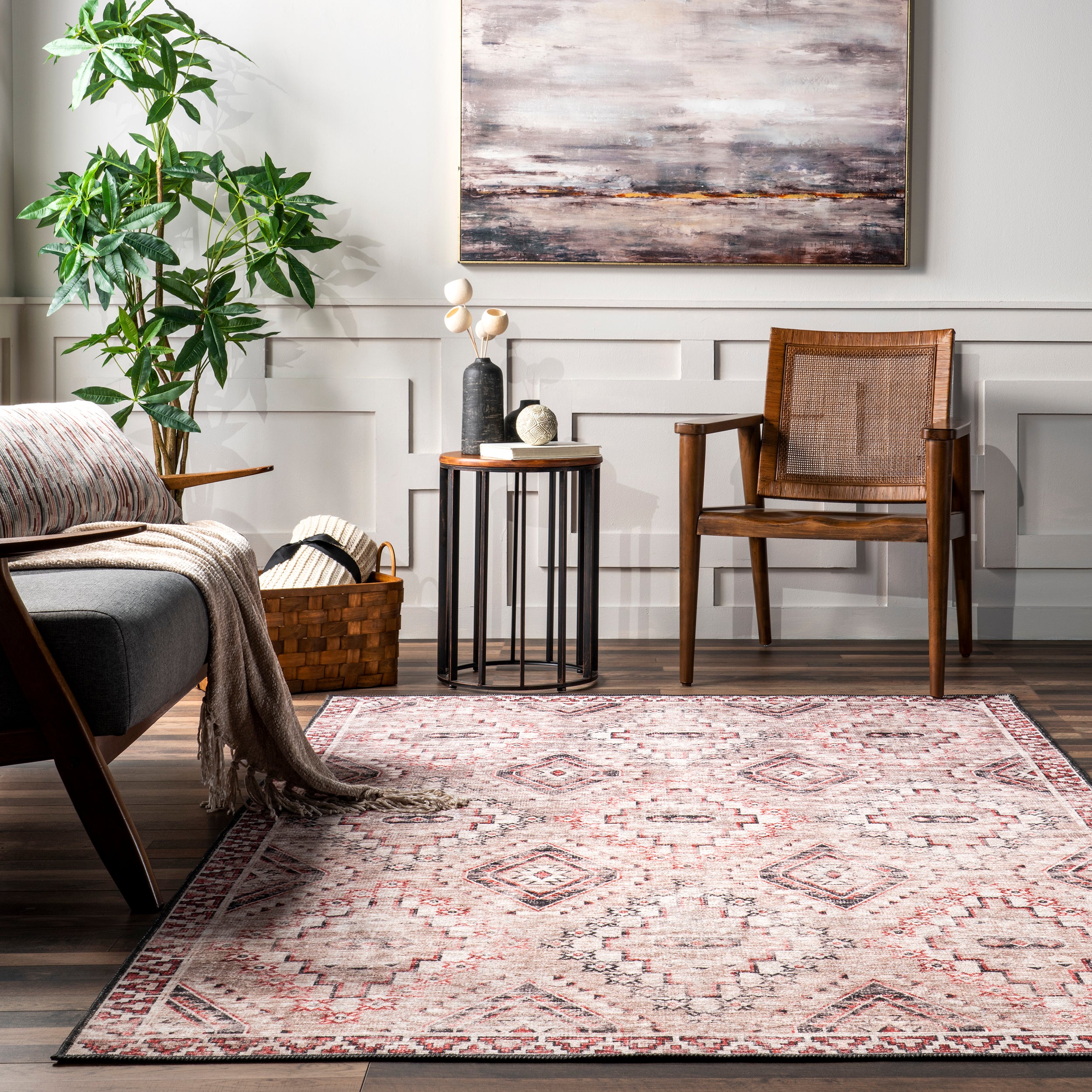 Sharni Diamond Trellis Cotton Area Rug - Image 8