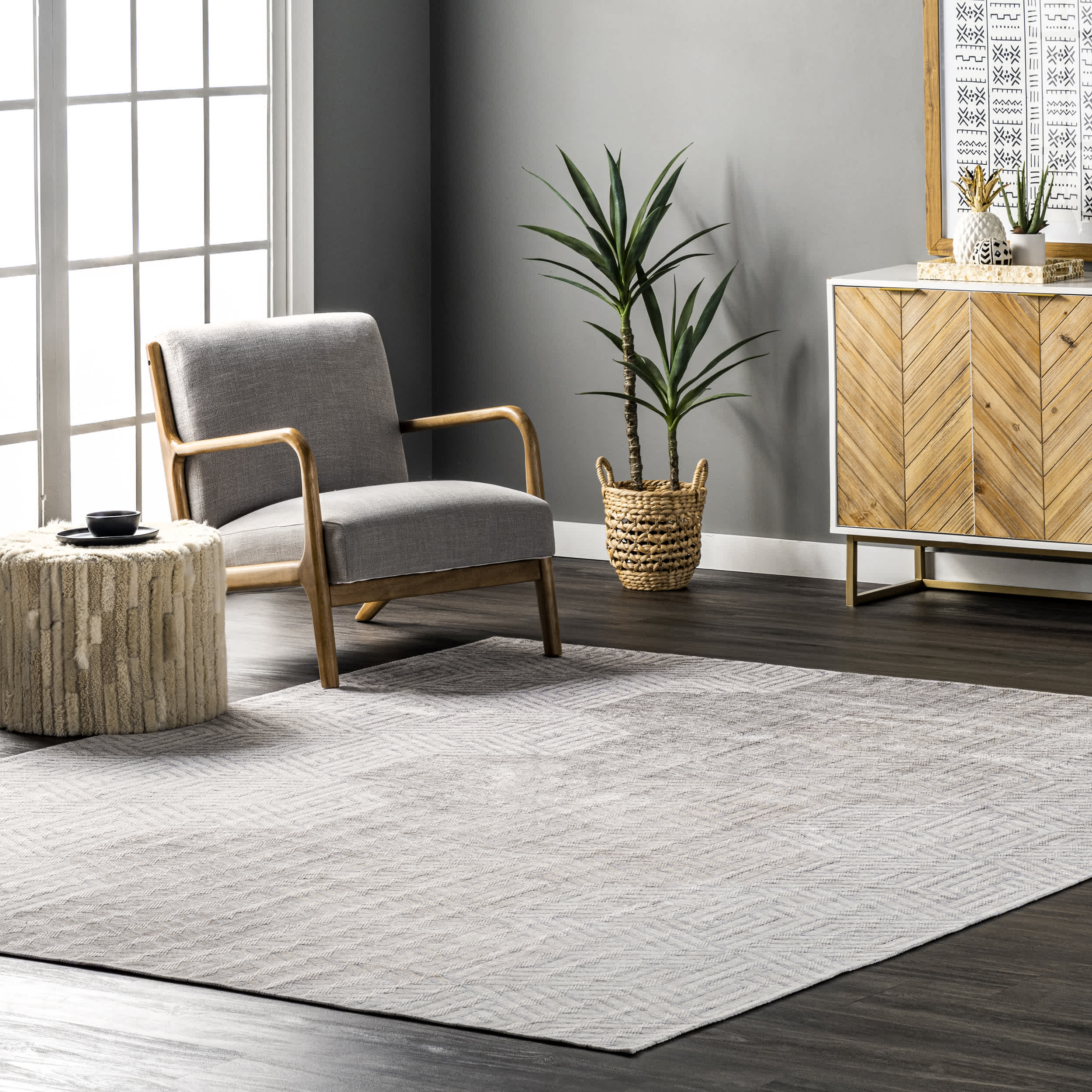Ophelia Washable Honeycomb Area Rug - Image 2