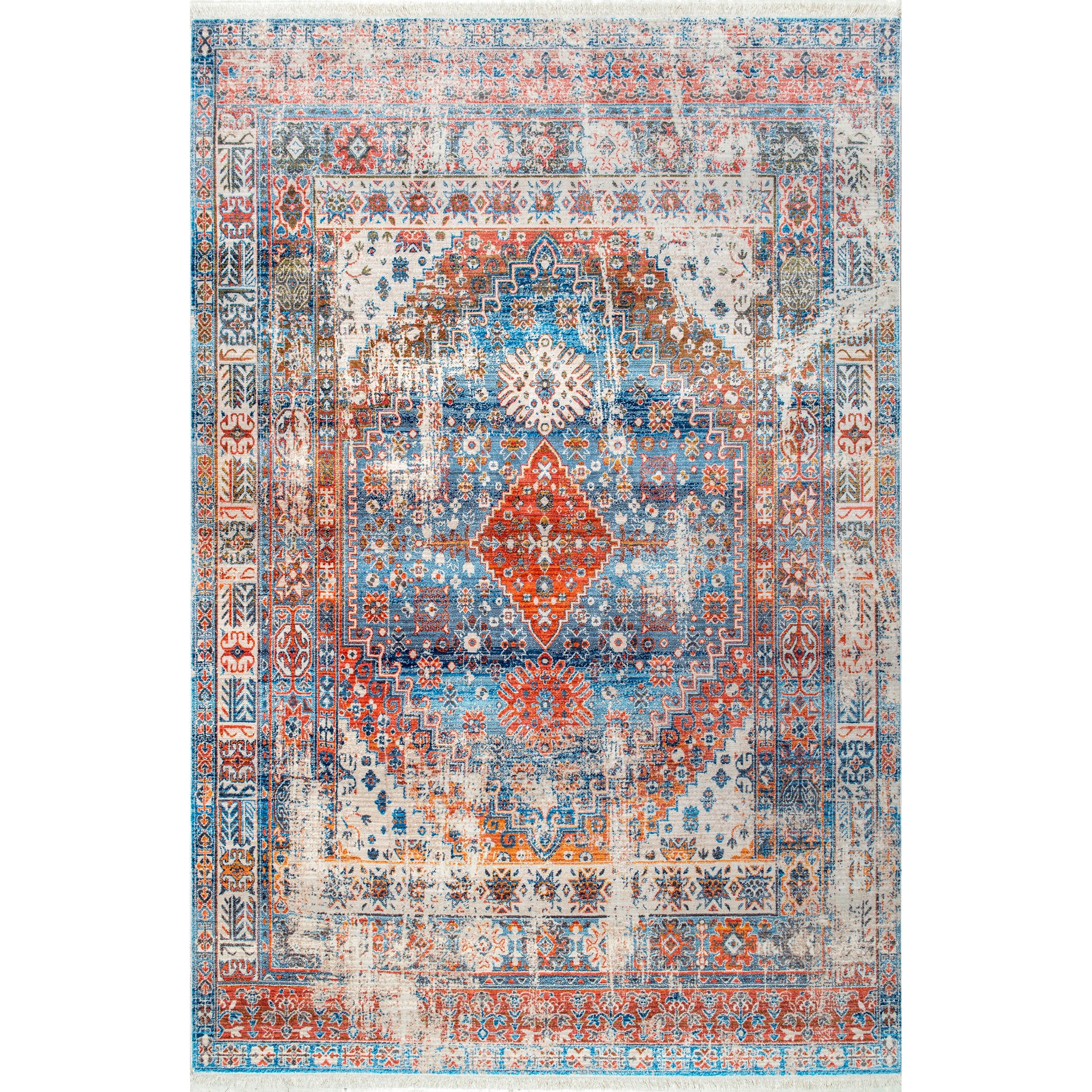 Farley Medallion Fringe Area Rug