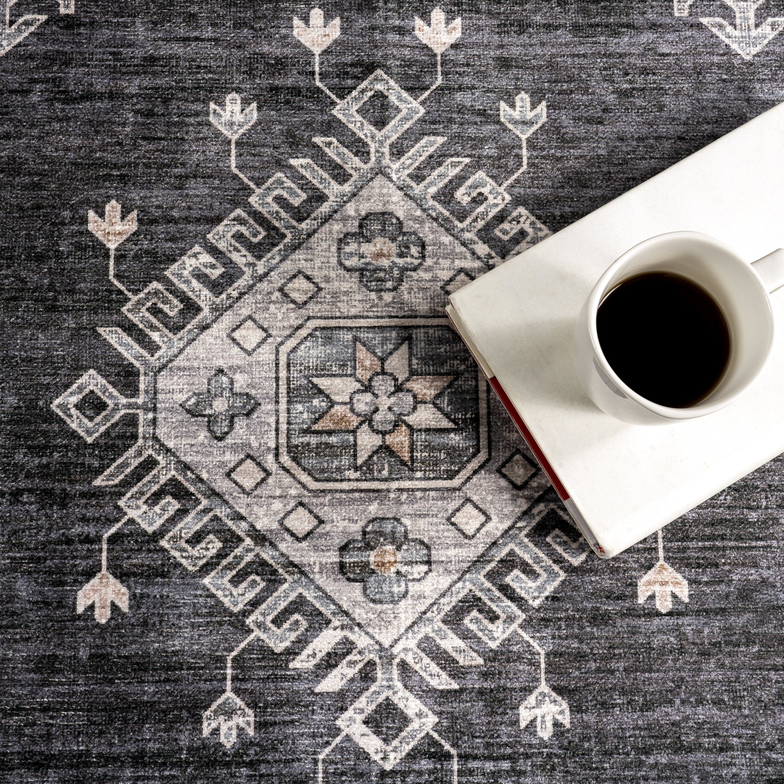Moxie SplashGuard Traditional Bordered Machine Washable Area Rug - Image 7
