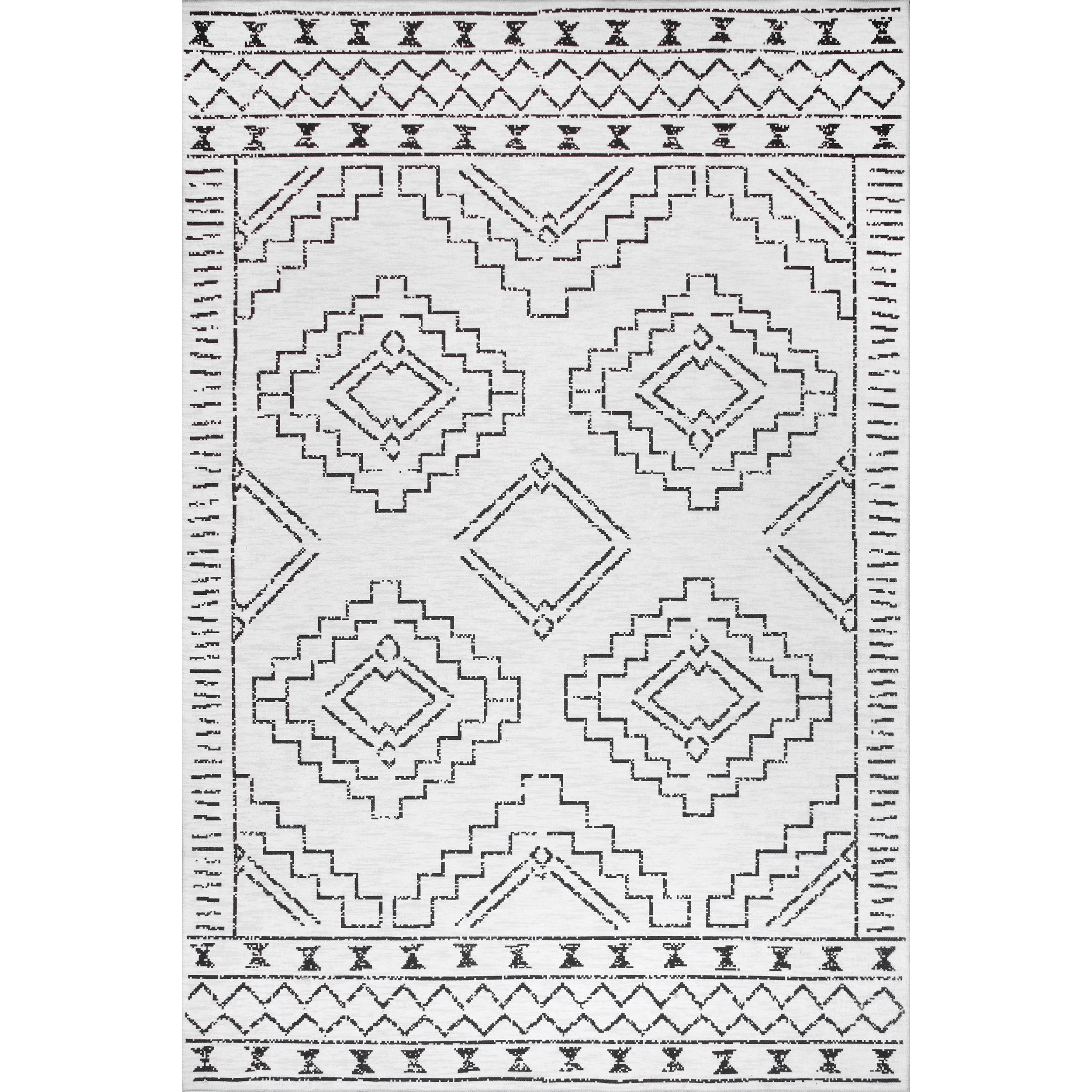 Noa Machine Washable Tribal Moroccan Area Rug