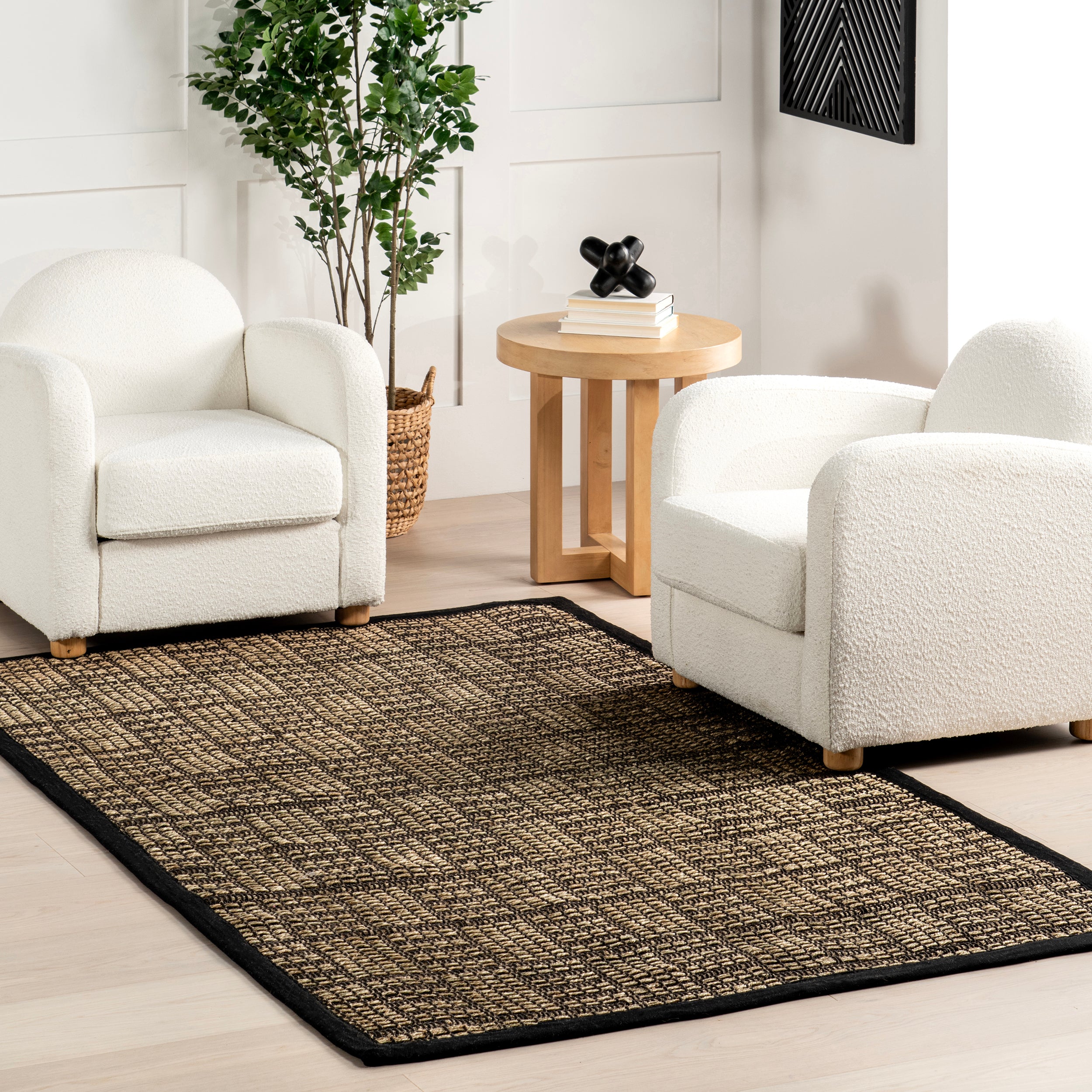 Armani Geometric Seagrass Area Rug - Image 2