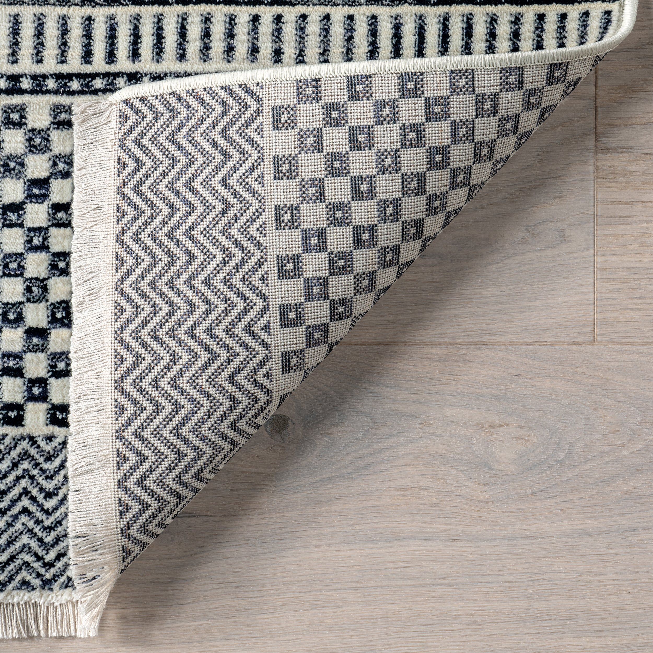 Lavender Geometric Fringe Area Rug - Image 16