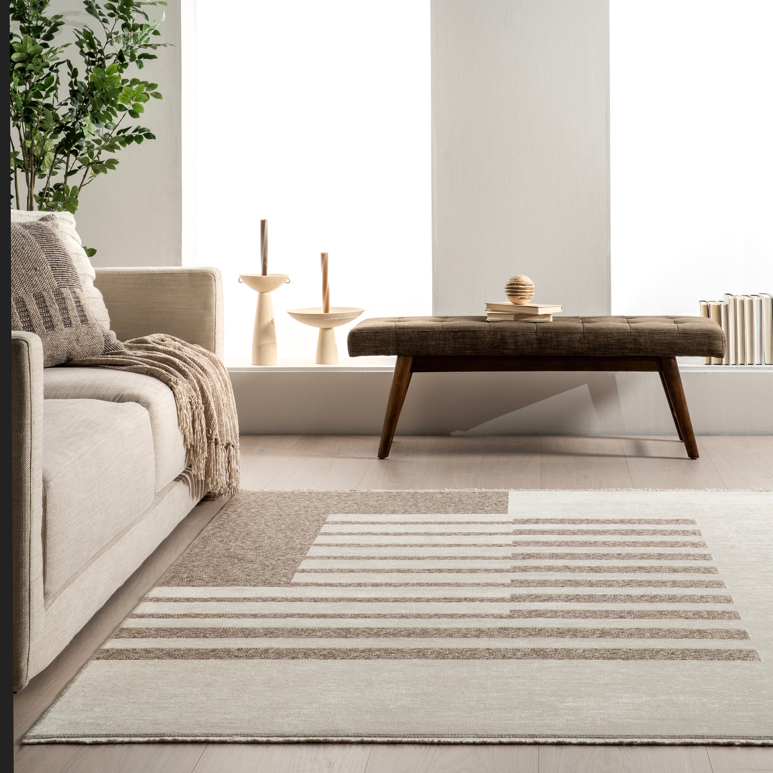 Sofya Abstract Striped Reversible Machine Washable Area Rug - Image 8