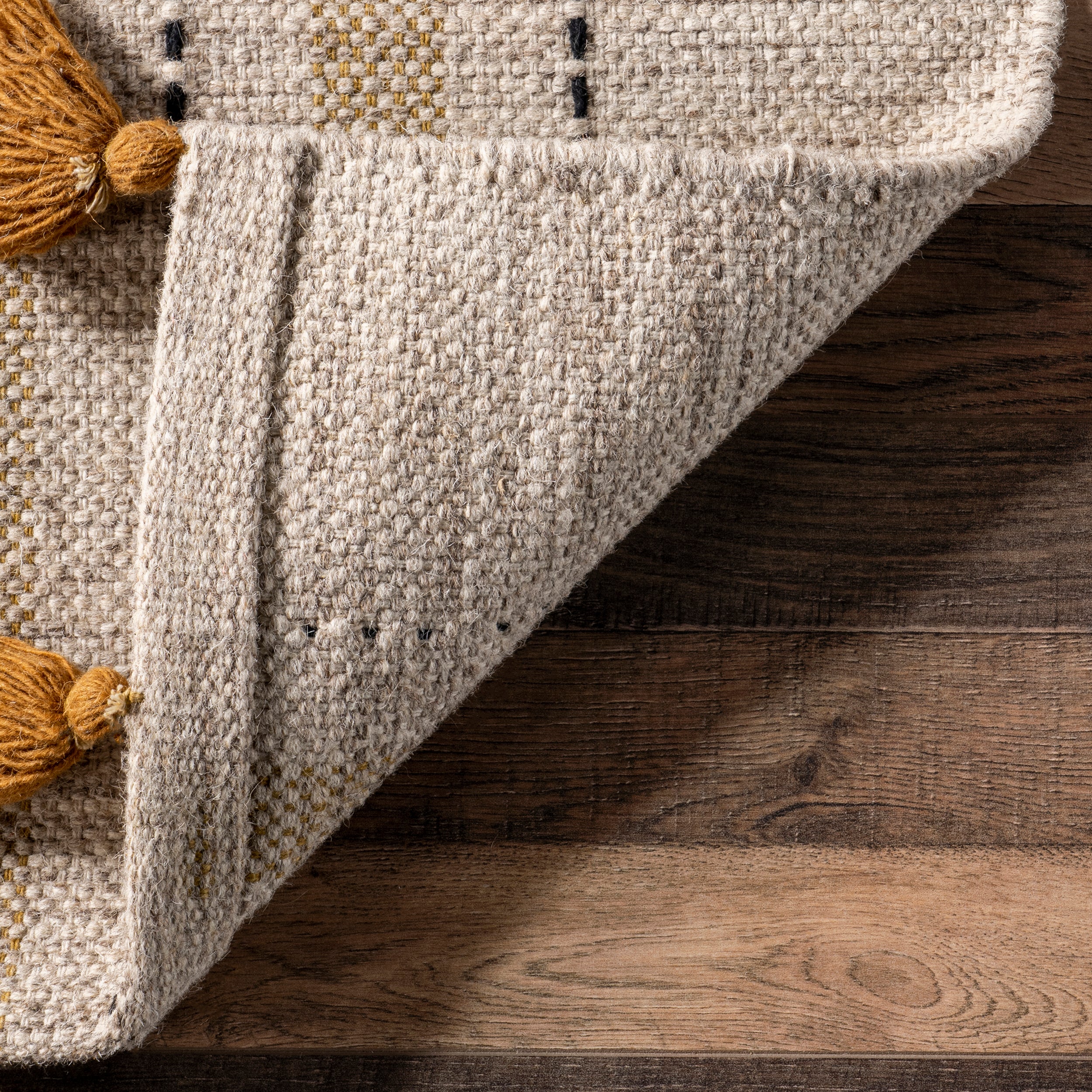Karlene Modern Striped Wool Tasseled Area Rug - Image 7