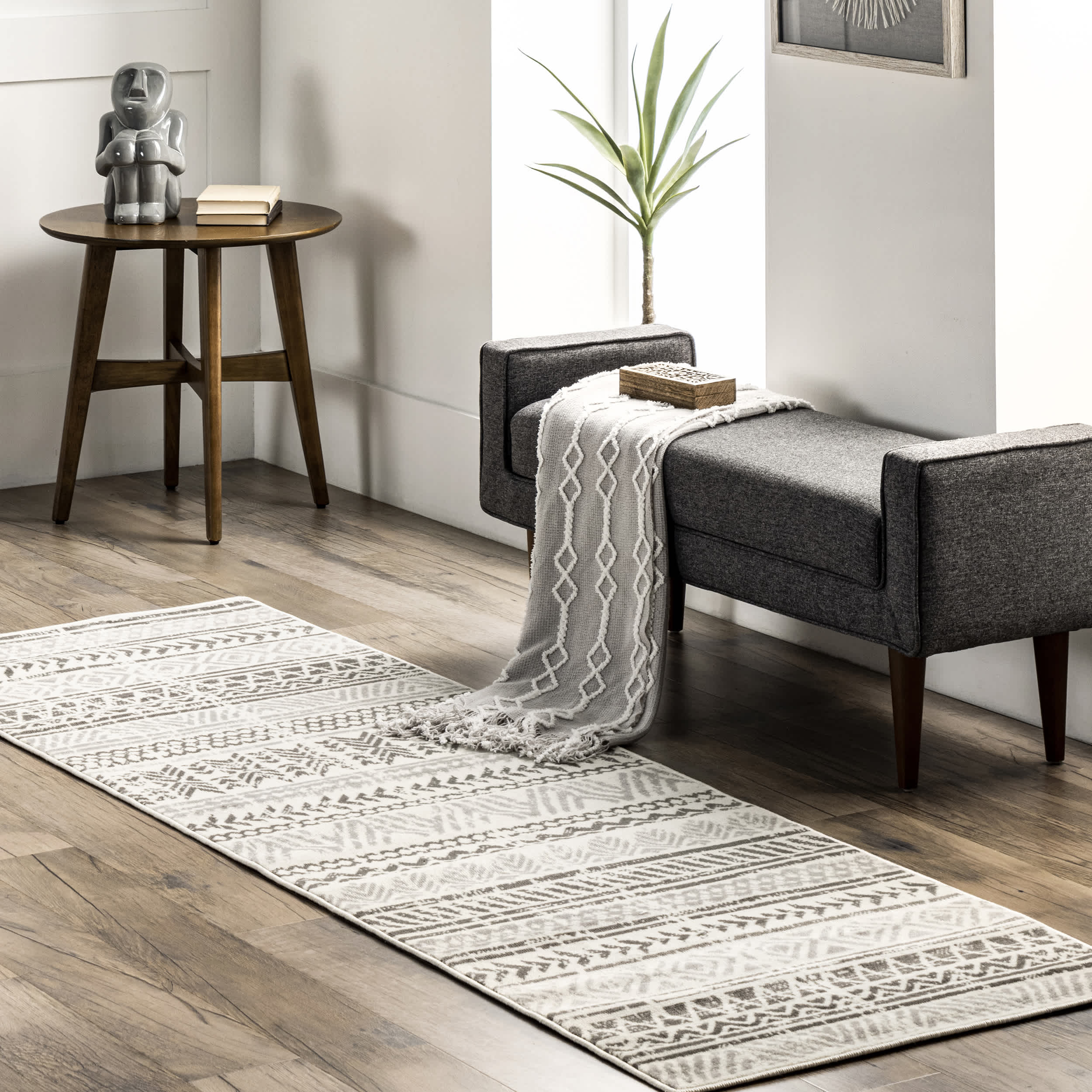 Chloe Tribal Motif Banded Area Rug - Image 19