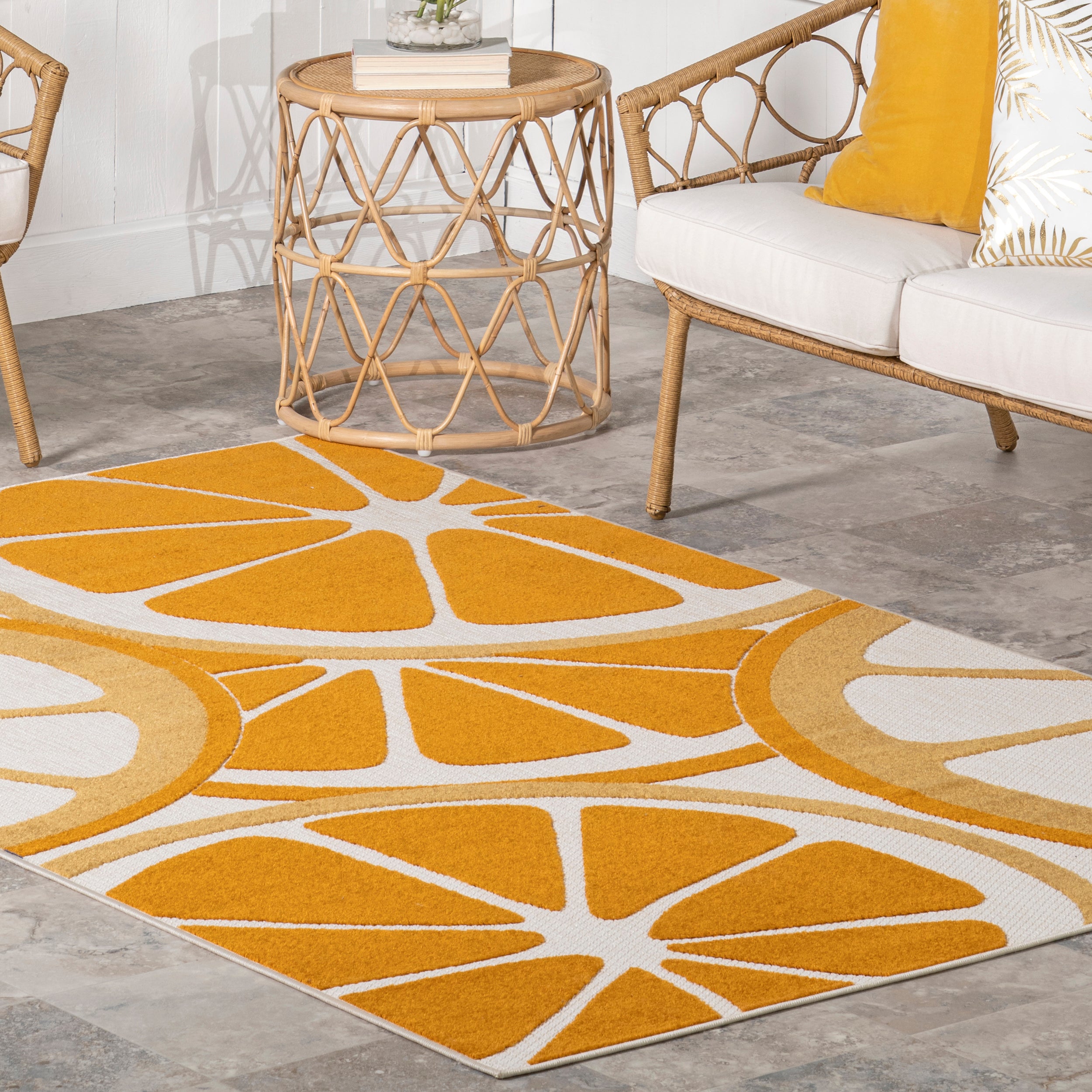 Adira Orange Slices Indoor/Outdoor Area Rug - Image 9