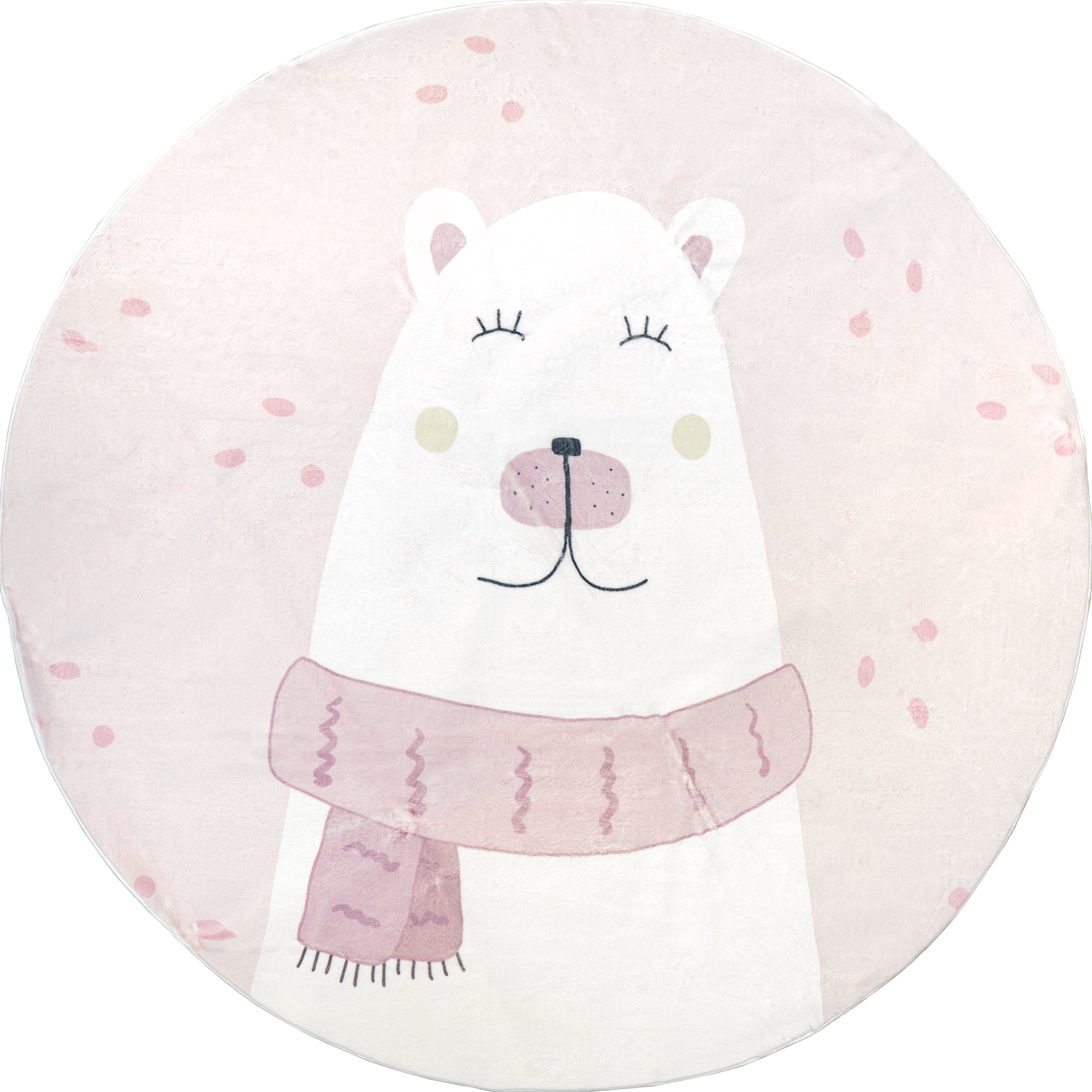 Jovie Polar Bear Machine Washable Kids Area Rug
