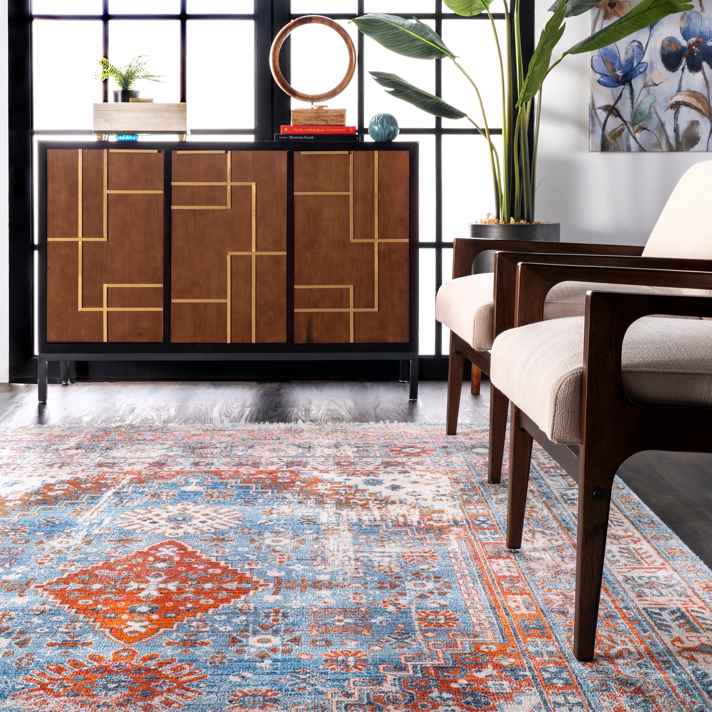 Farley Medallion Fringe Area Rug - Image 8