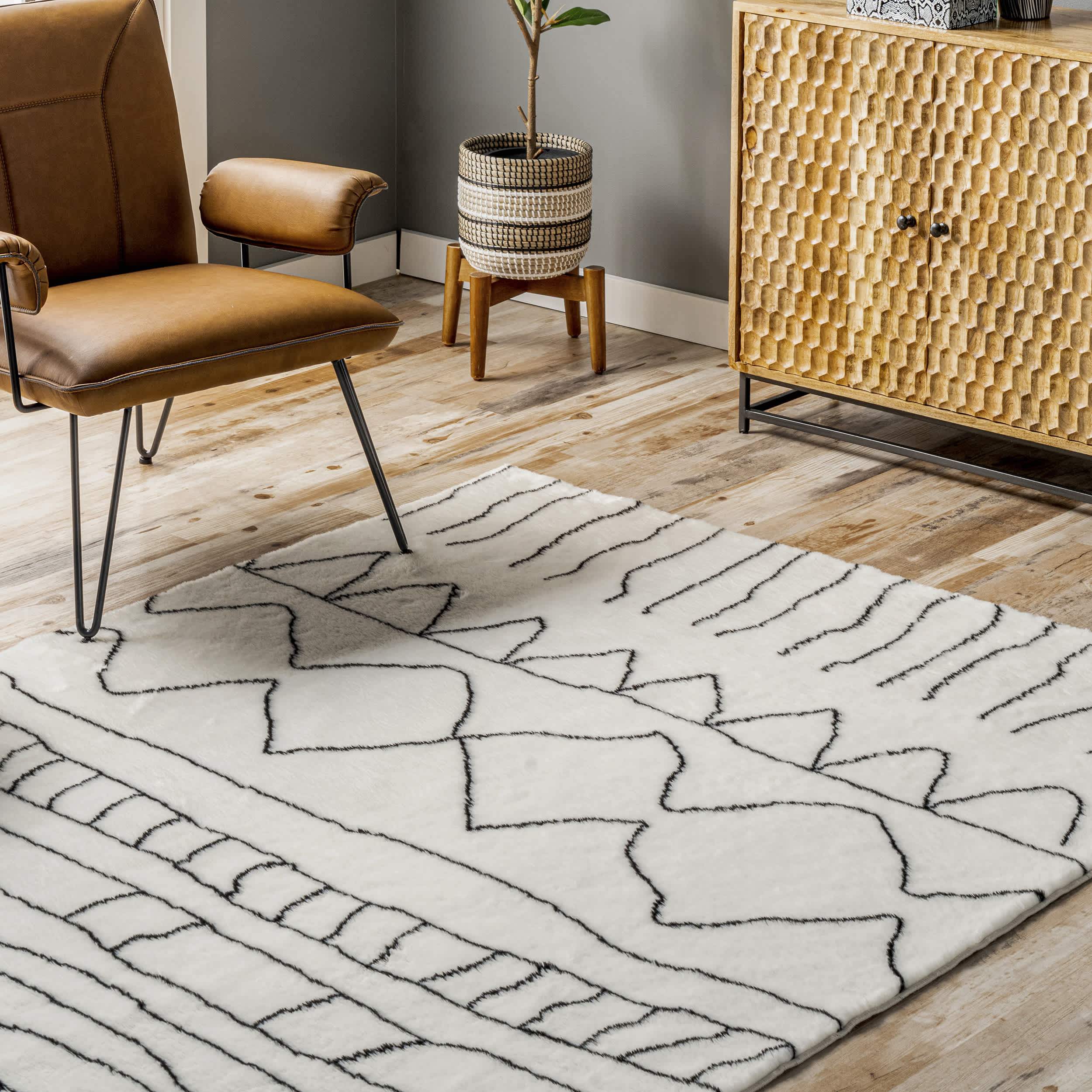 Ethnic Striped Washable Shag Area Rug - Image 9
