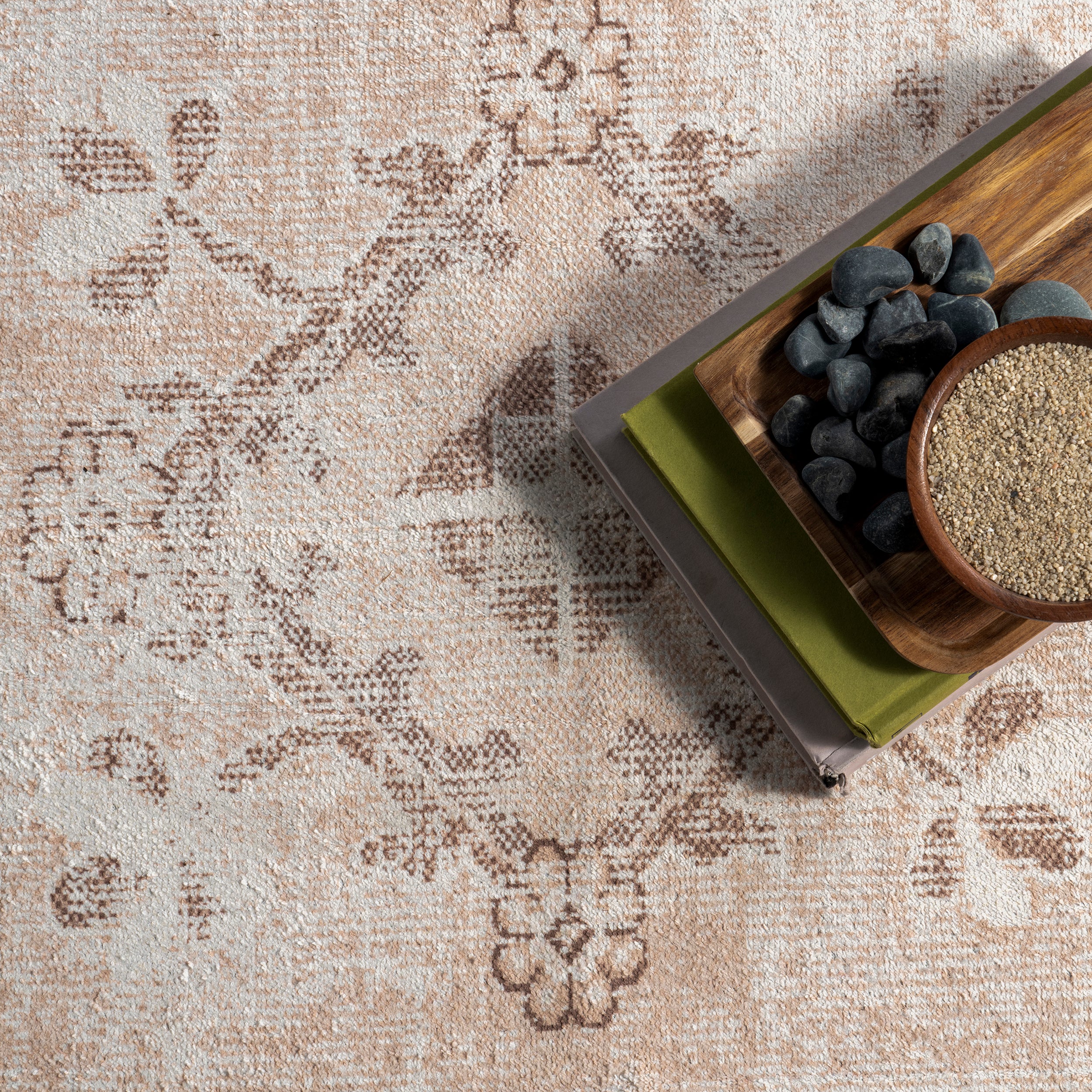 Ellamae Faded Medallion Machine Washable Area Rug - Image 6