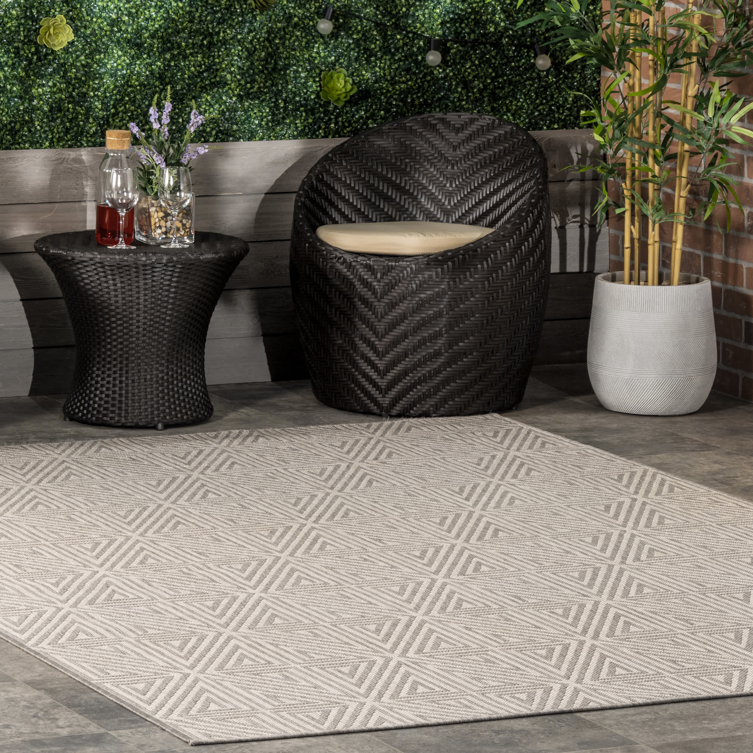 Harvey Abstract Trellis Indoor/Outdoor Area Rug - Image 11