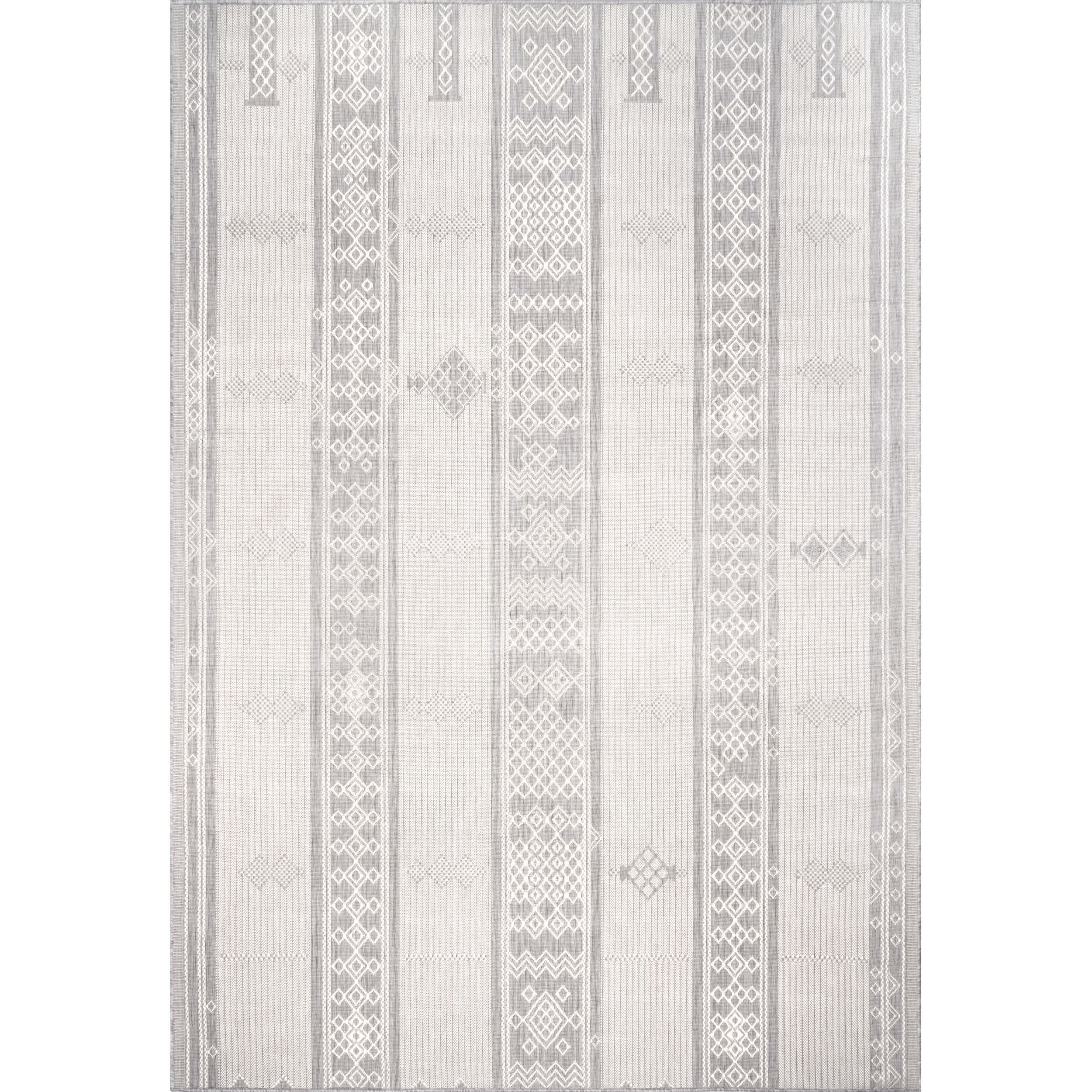 Leigh Ethnic Stripes Indoor/Outdoor Area Rug