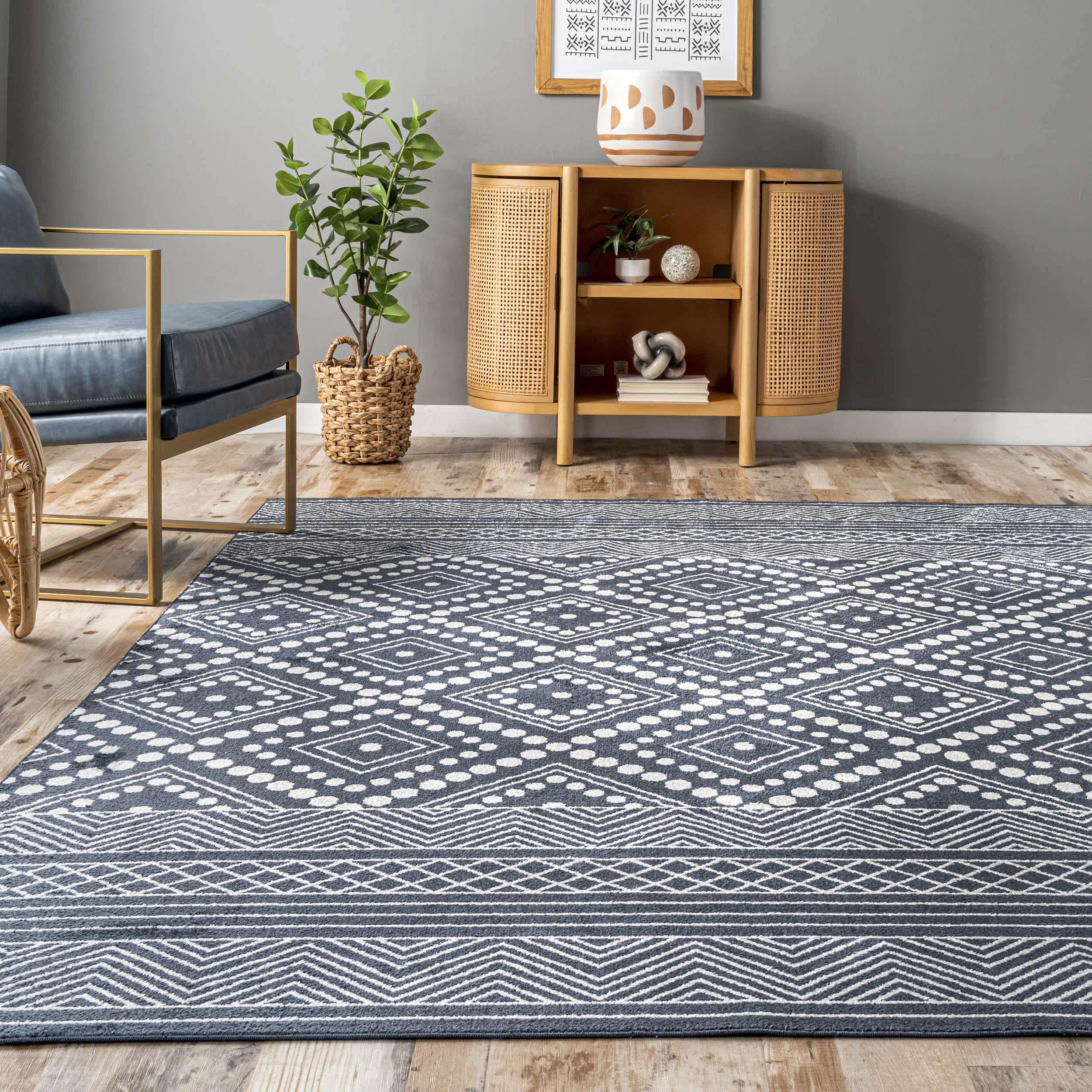 Phyllis Machine Washable Diamond Trellis Area Rug - Image 8