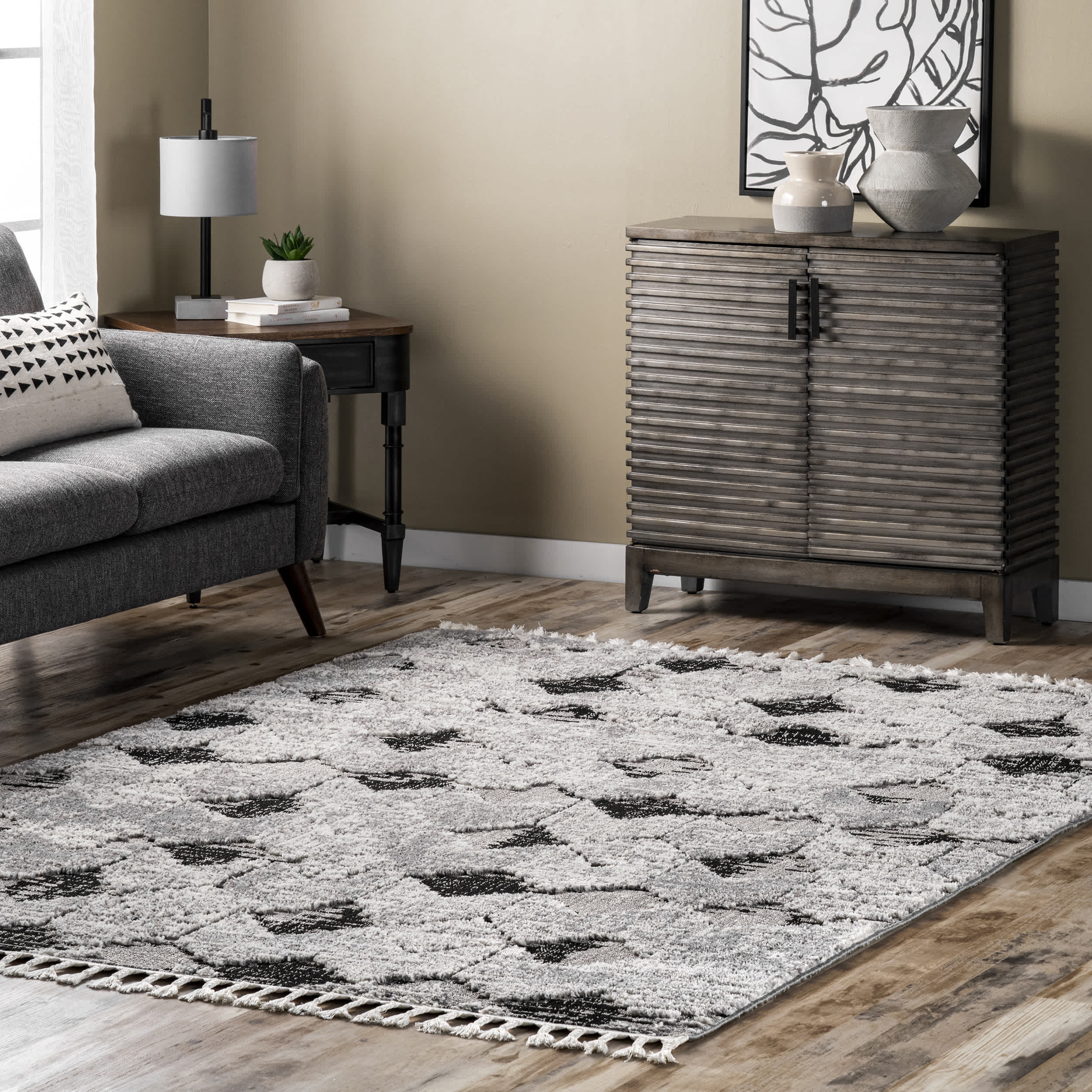 Agata Textured Tassel Area Rug - Image 4