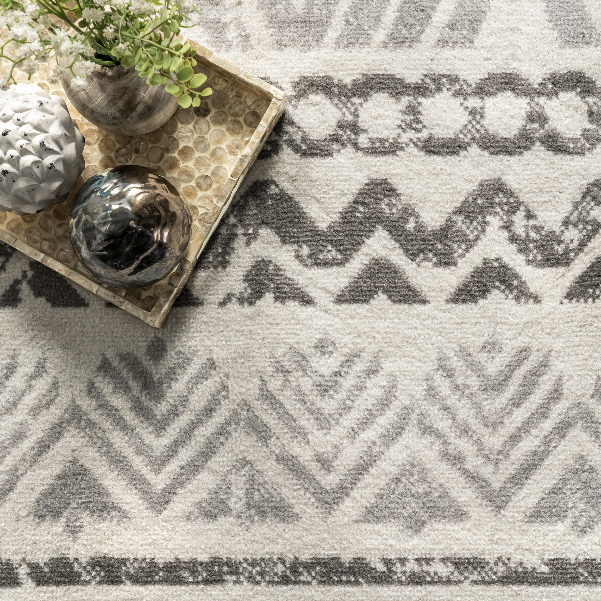 Chloe Tribal Motif Banded Area Rug - Image 15