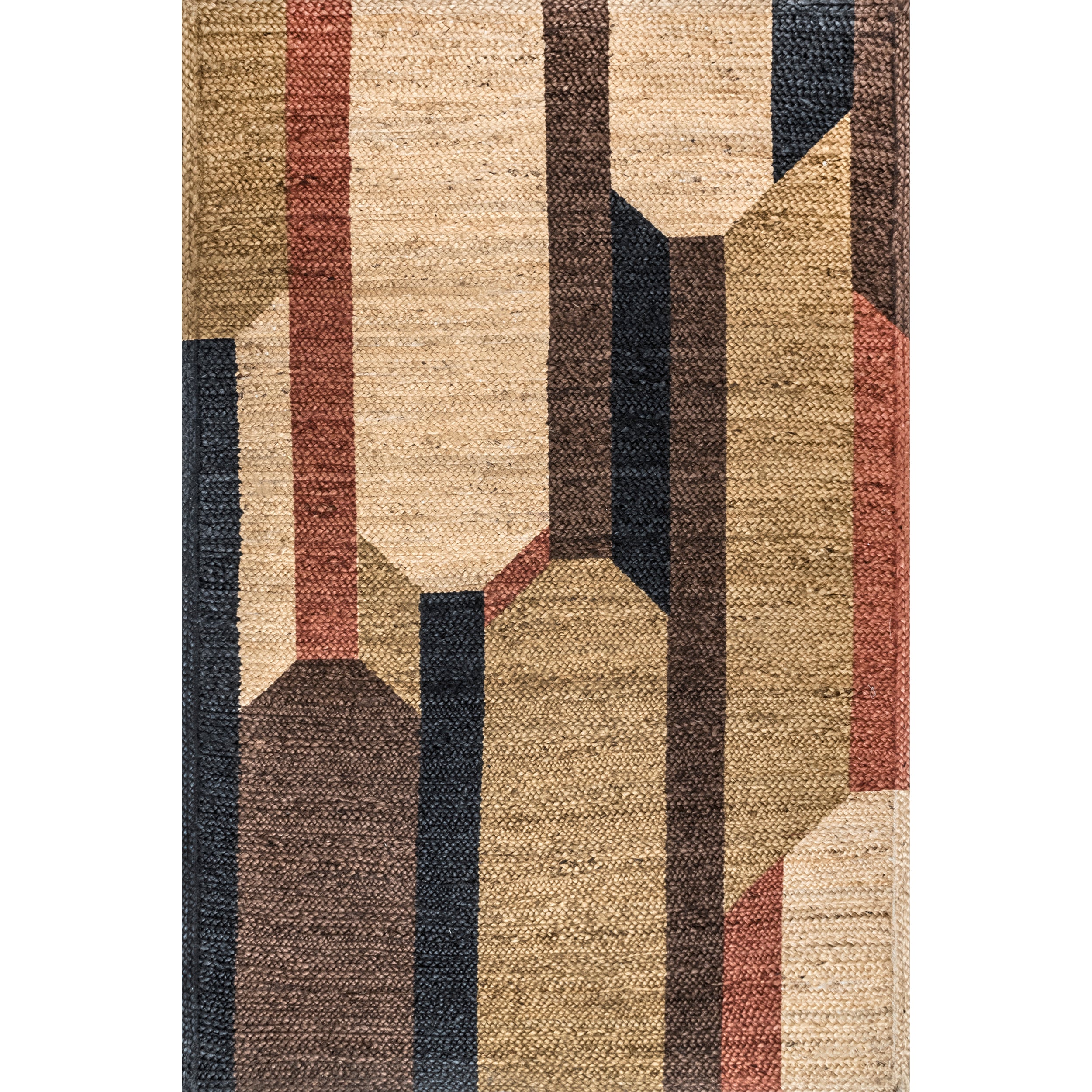 Holli Abstract Braided Jute Area Rug