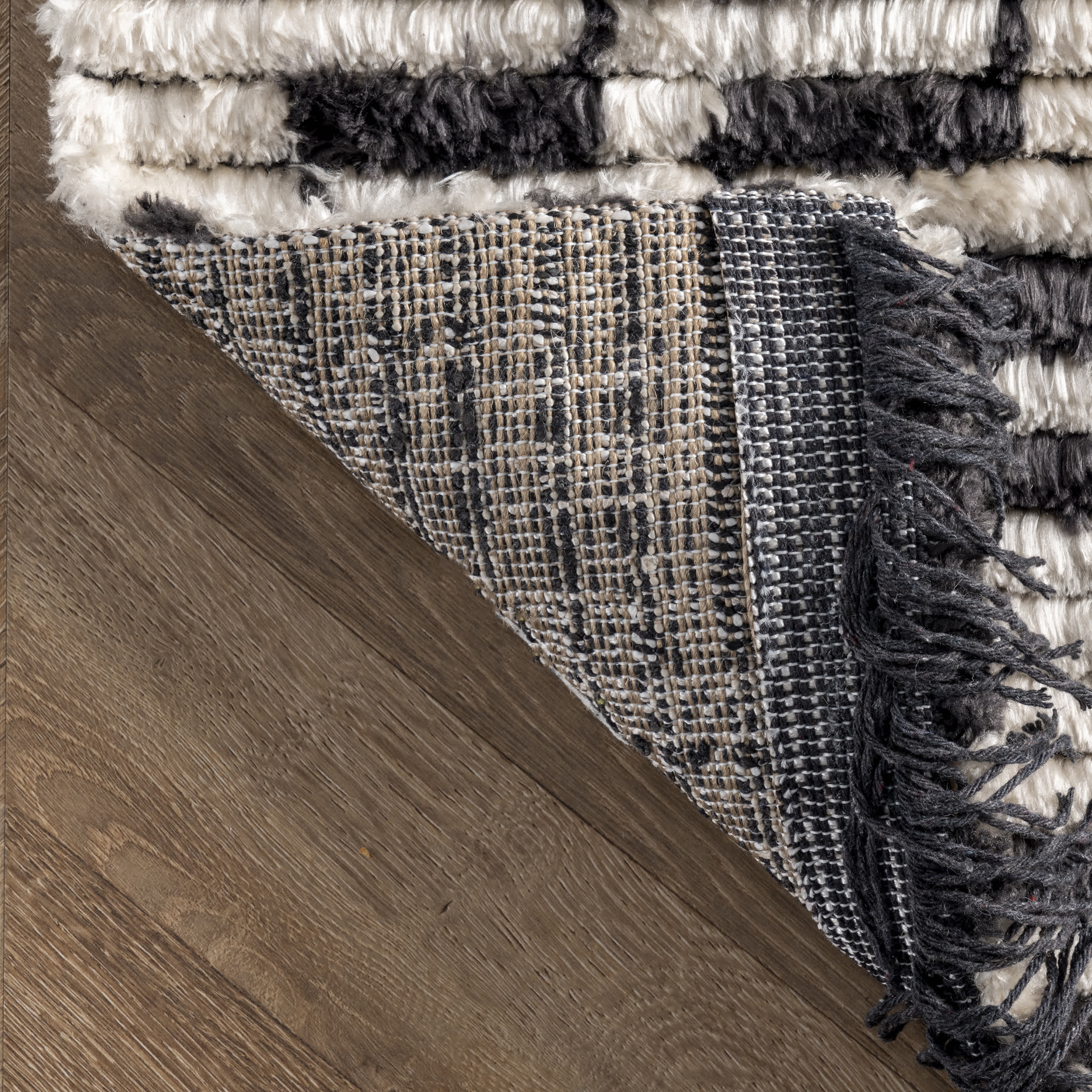 Celia Soft Shag Abstract Aztec Fringe Area Rug - Image 7