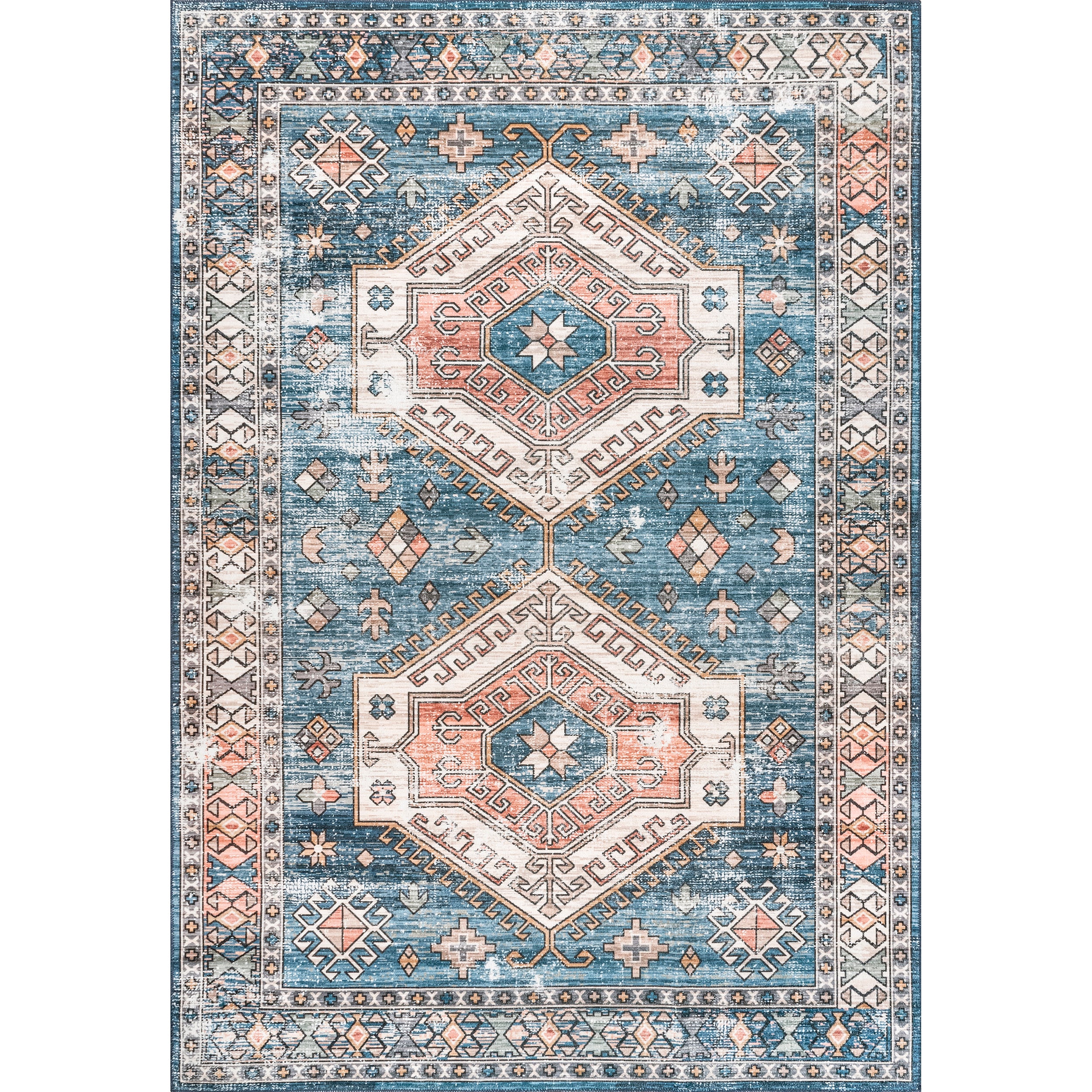 Mae Tribal Motif Machine Washable Area Rug - Image 25