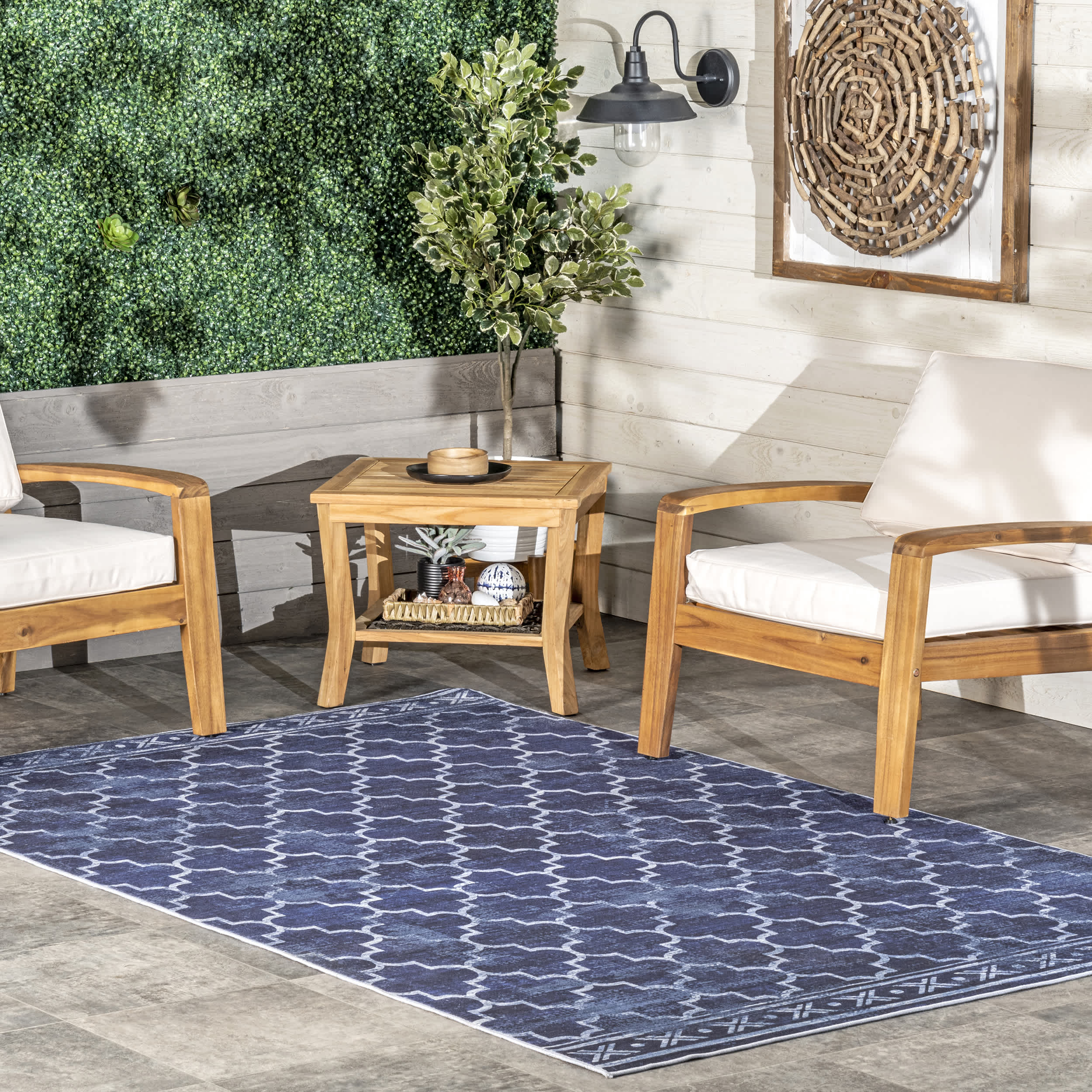Maribel Geometric Machine Washable Indoor/Outdoor Area Rug - Image 2