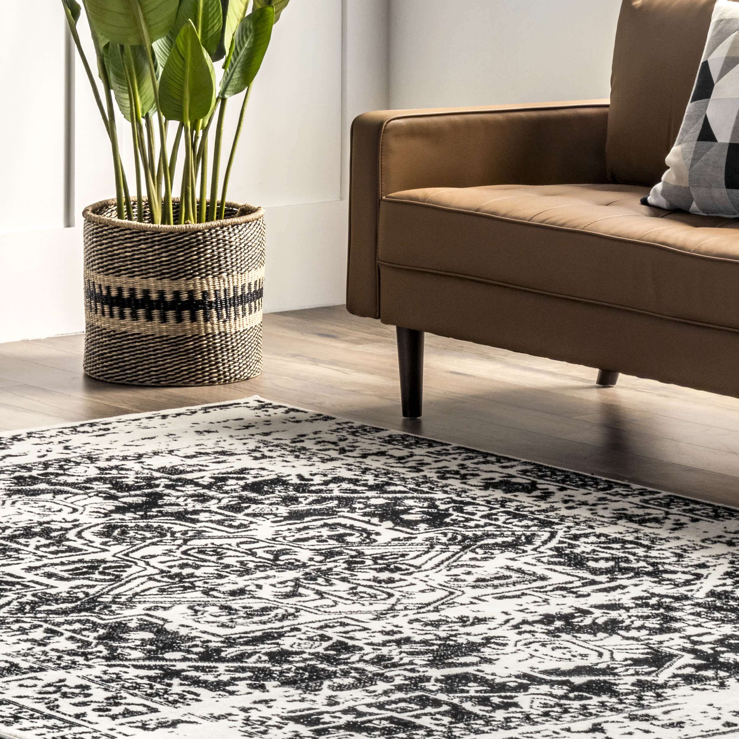 Jordana Vintage Distressed Medallion Area Rug - Image 9