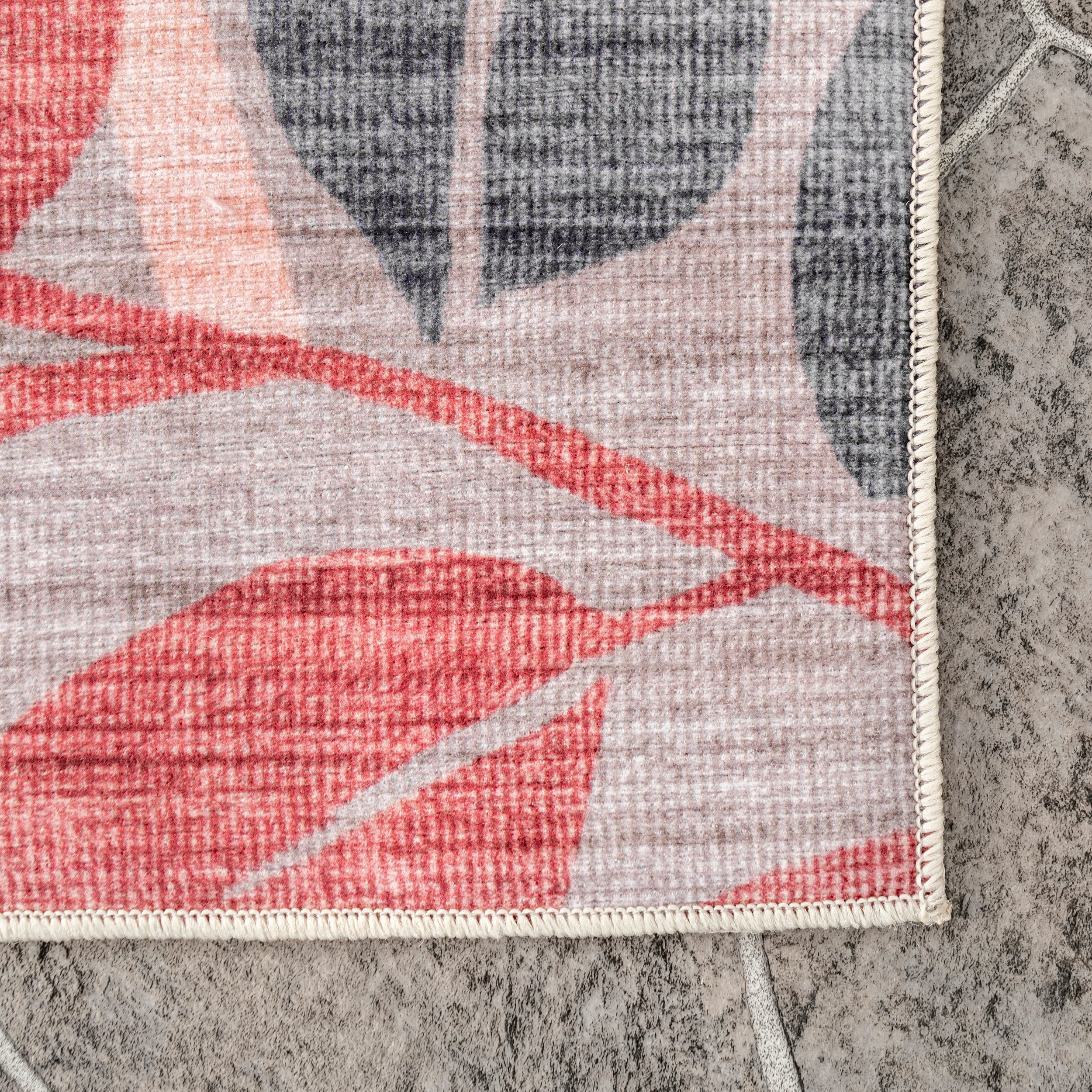 Mayra Tropical Leaves Machine Washable Indoor/Outdoor Area Rug - Image 5