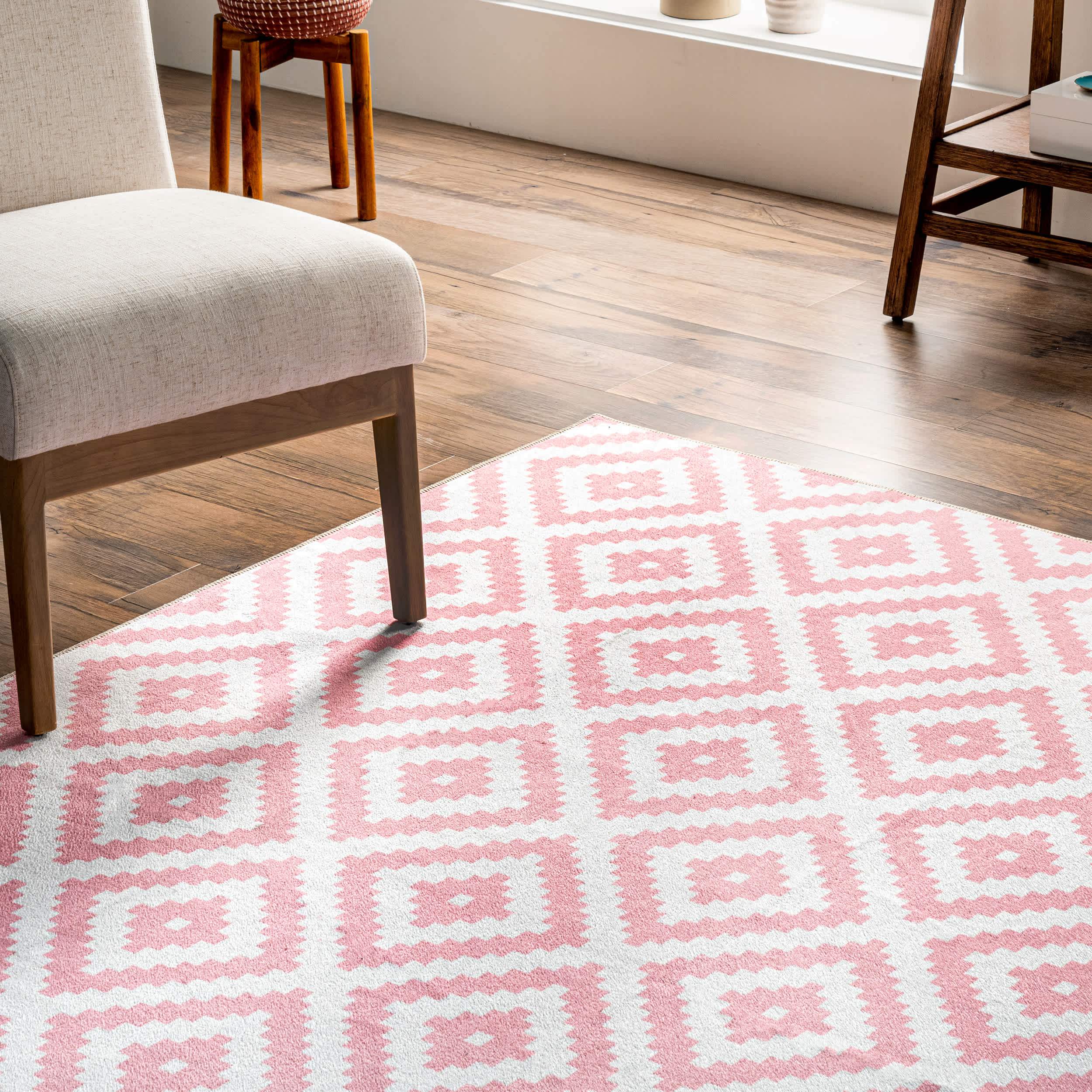 Kellee Machine Washable Modern Diamonds Area Rug - Image 20