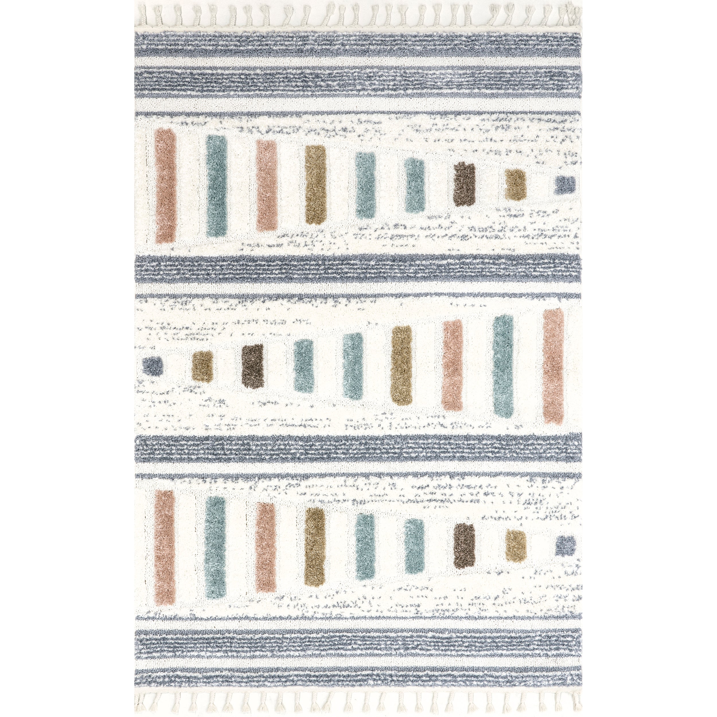 Iria Colorful Pyramid Kids Area Rug