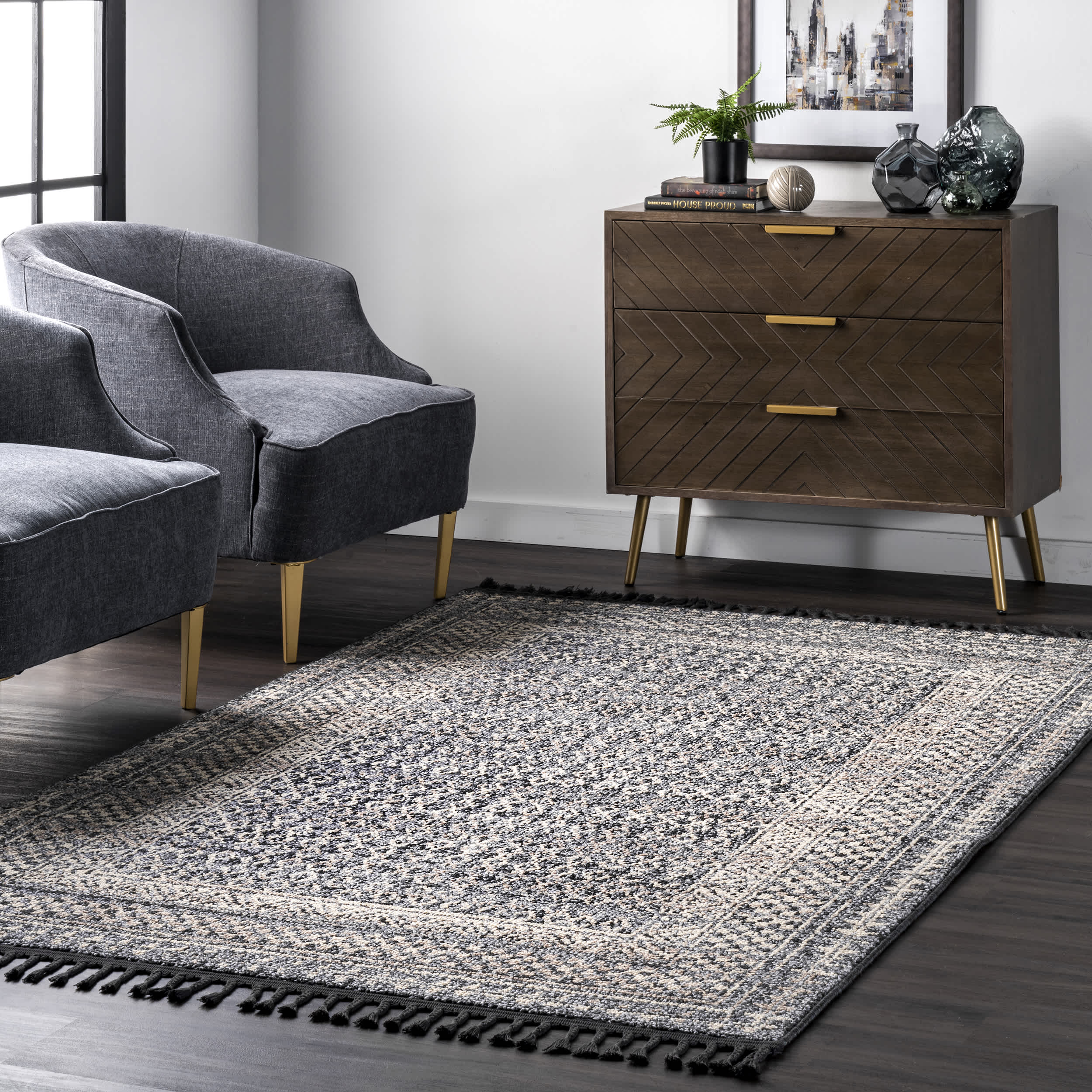 Claudia Diamond Tassel Area Rug - Image 14