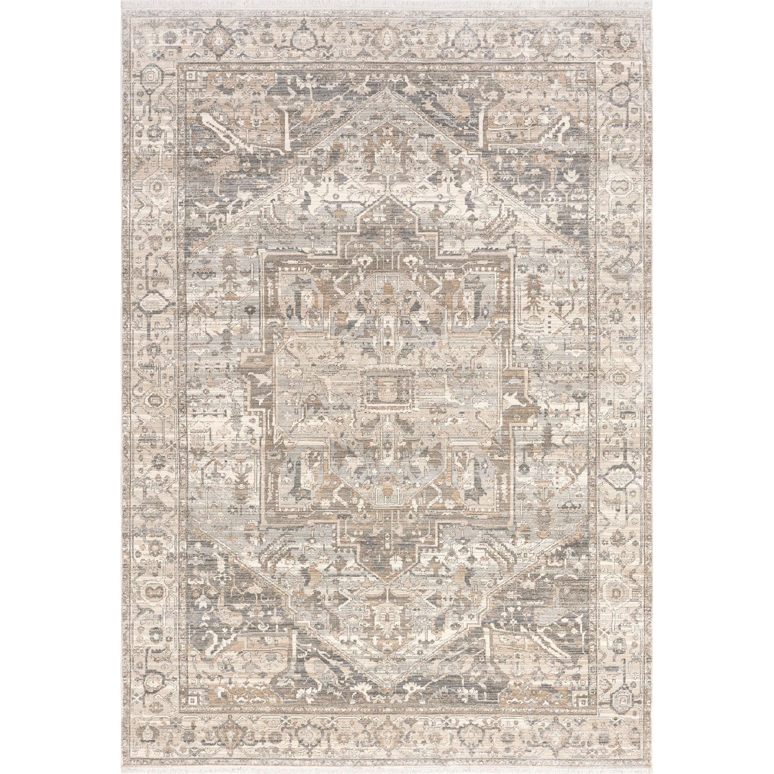 Harriet Vintage Medallion Fringe Area Rug - Image 11