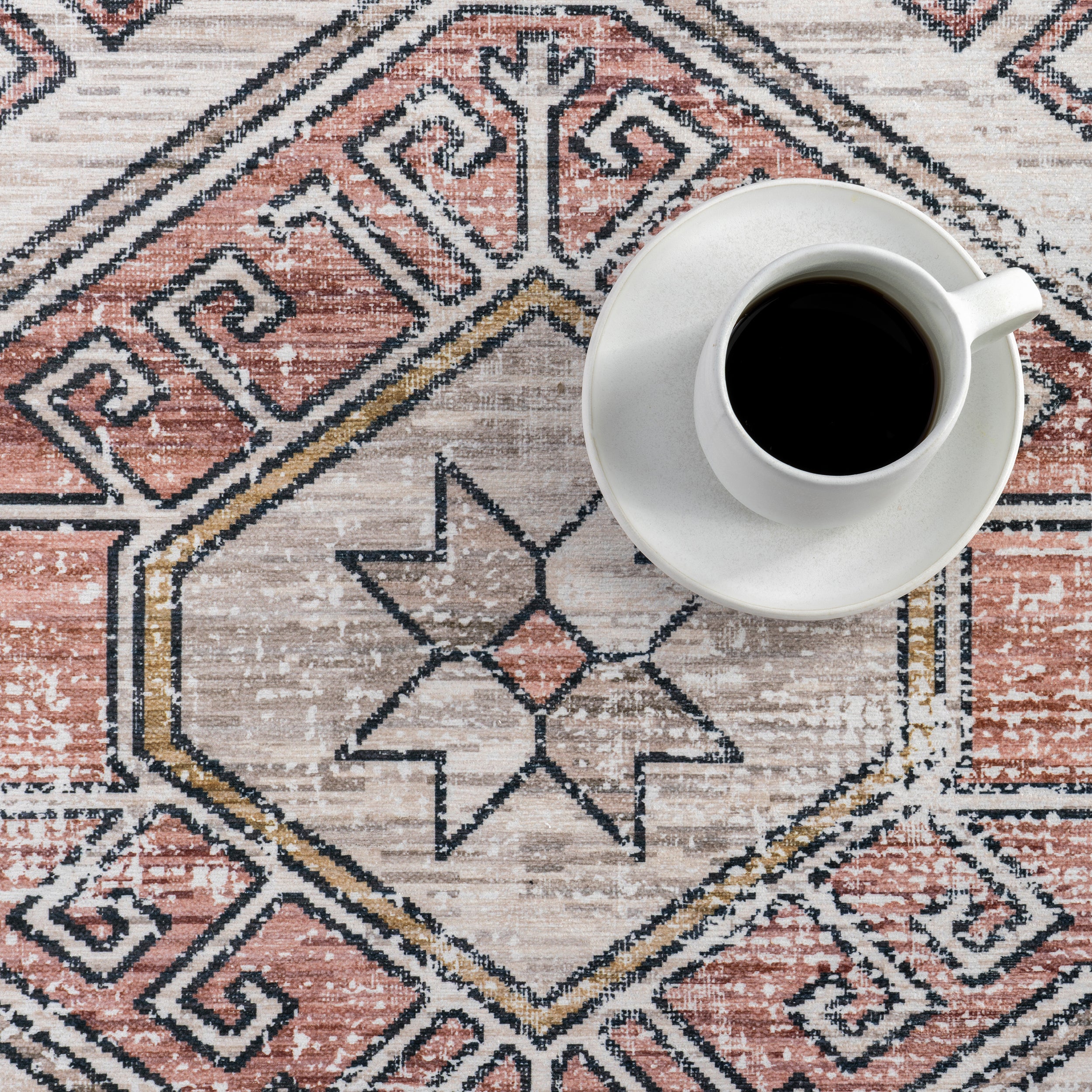 Benoite Splashguard Medallion Machine Washable Area Rug - Image 7