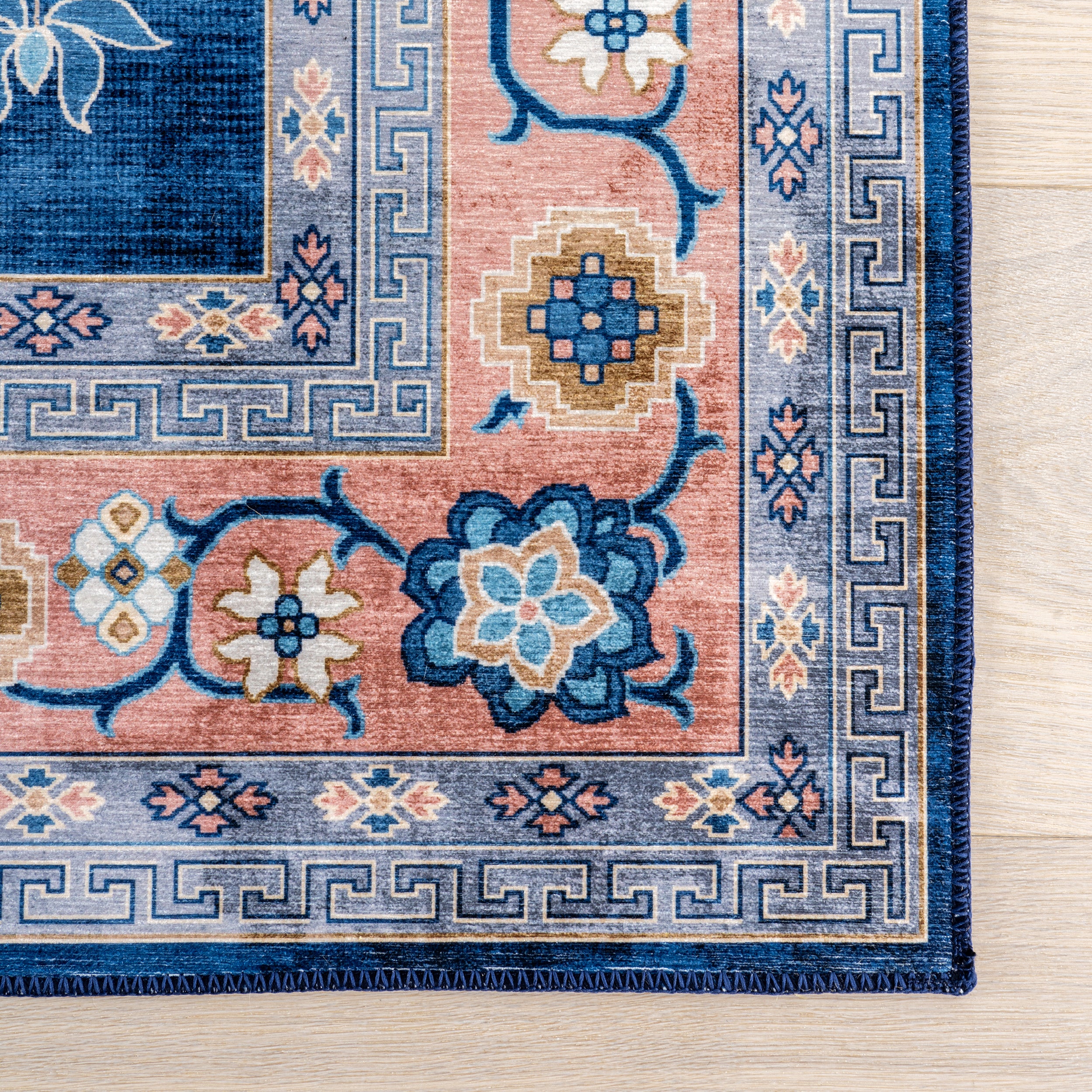 Verity SplashGuard Traditional Medallion Machine Washable Area Rug - Image 6