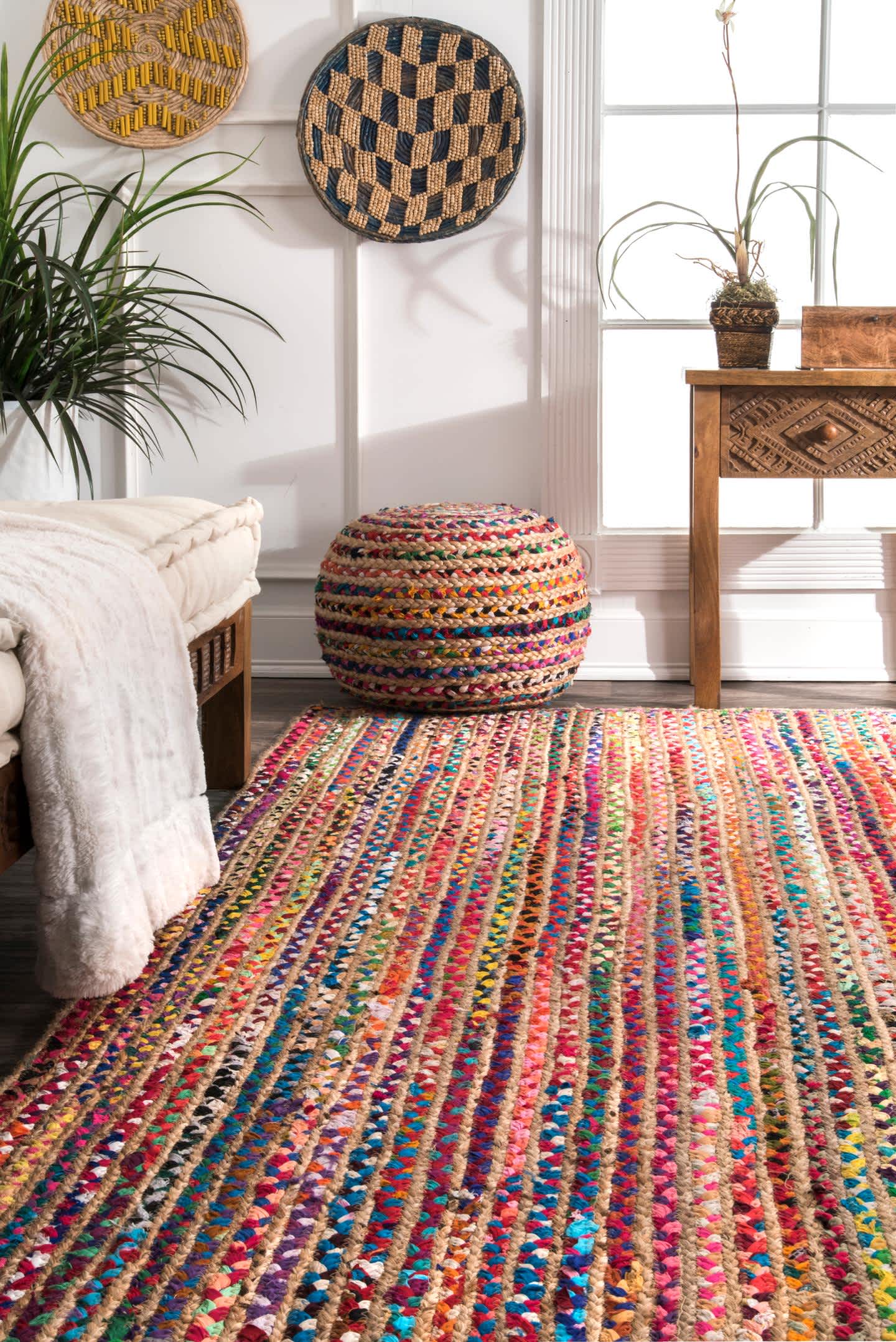 Aleen Braided Cotton/Jute Area Rug - Image 4