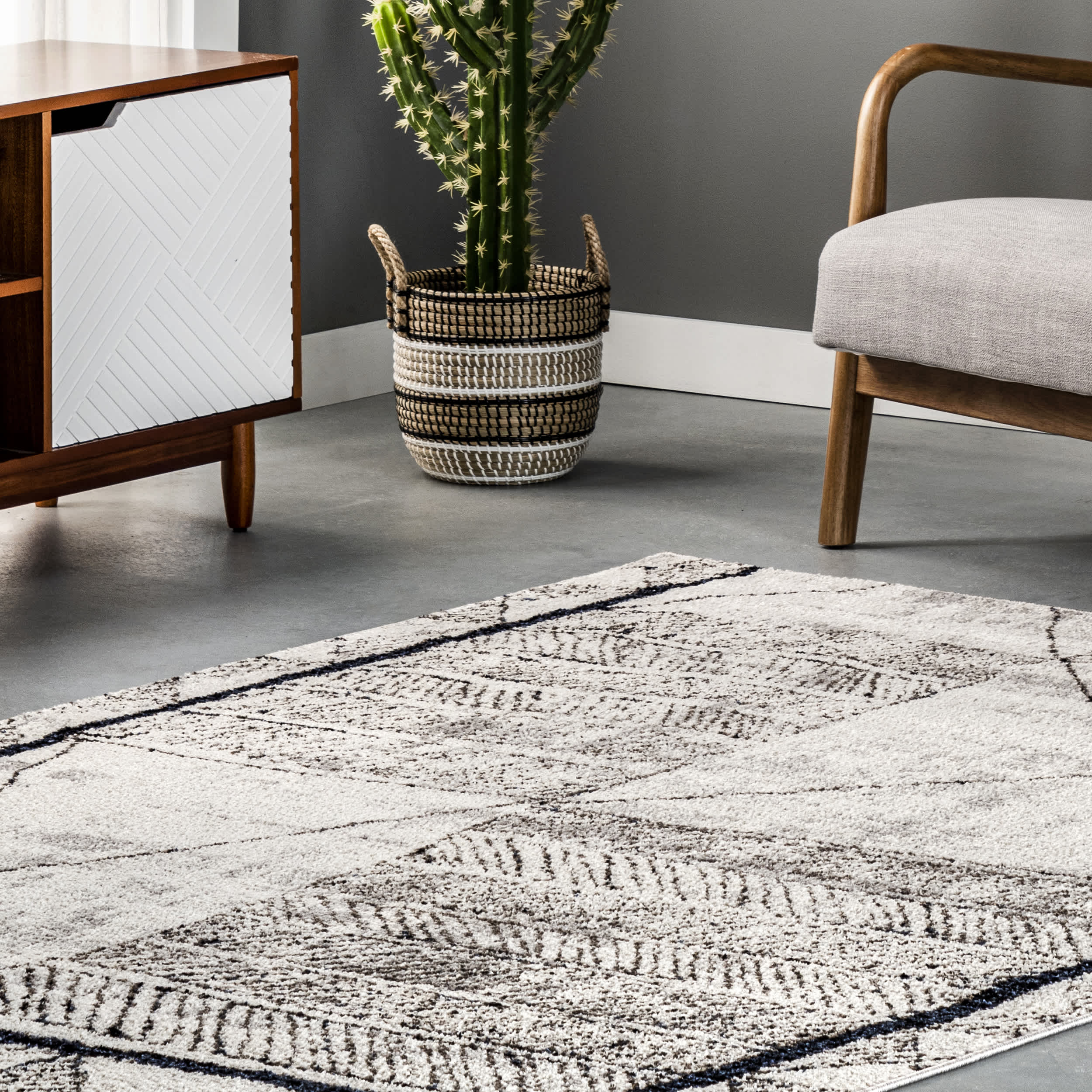 Simone Global-Inspired Moroccan Cotton Blend Area Rug - Image 9