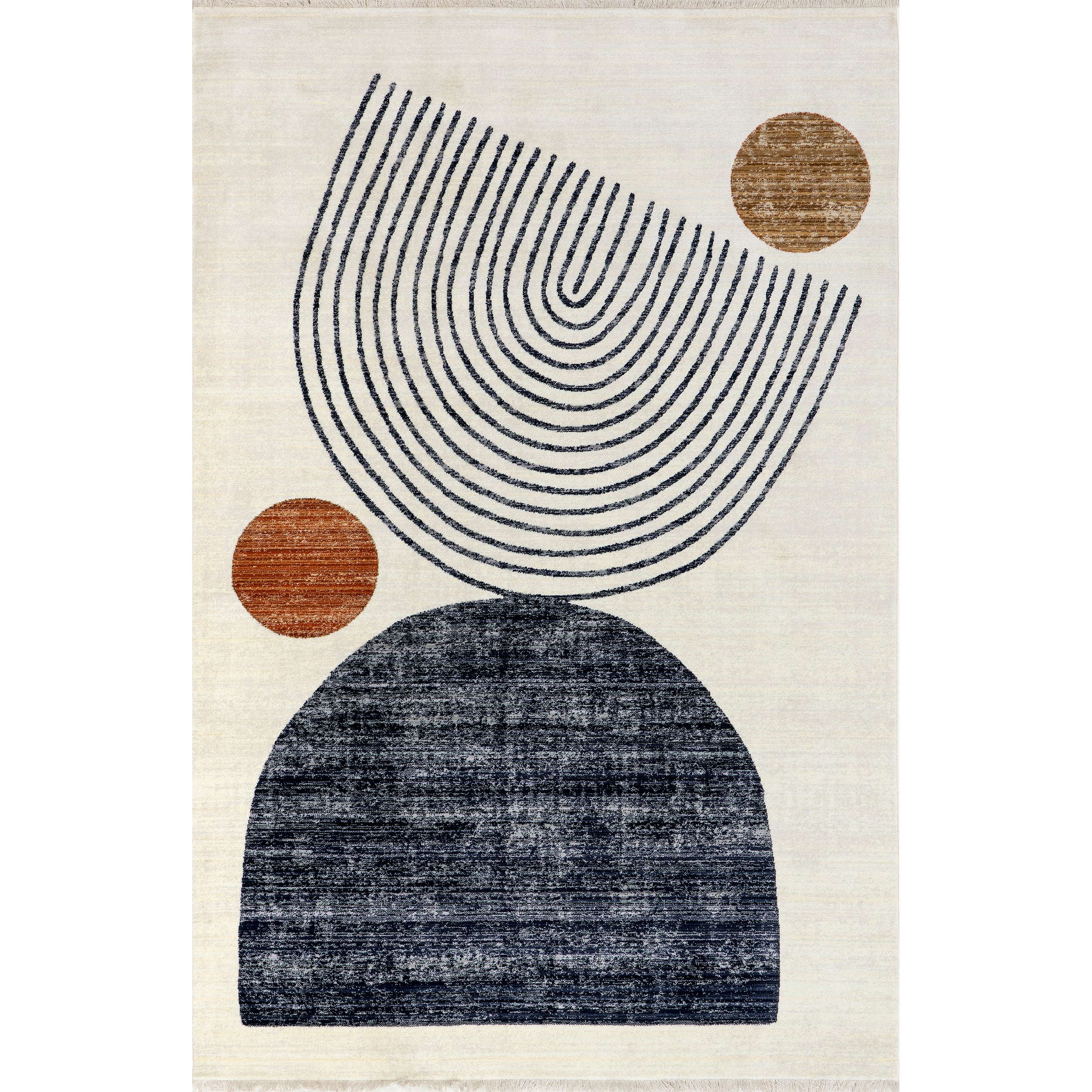 Bevin Abstract Sky Fringe Area Rug