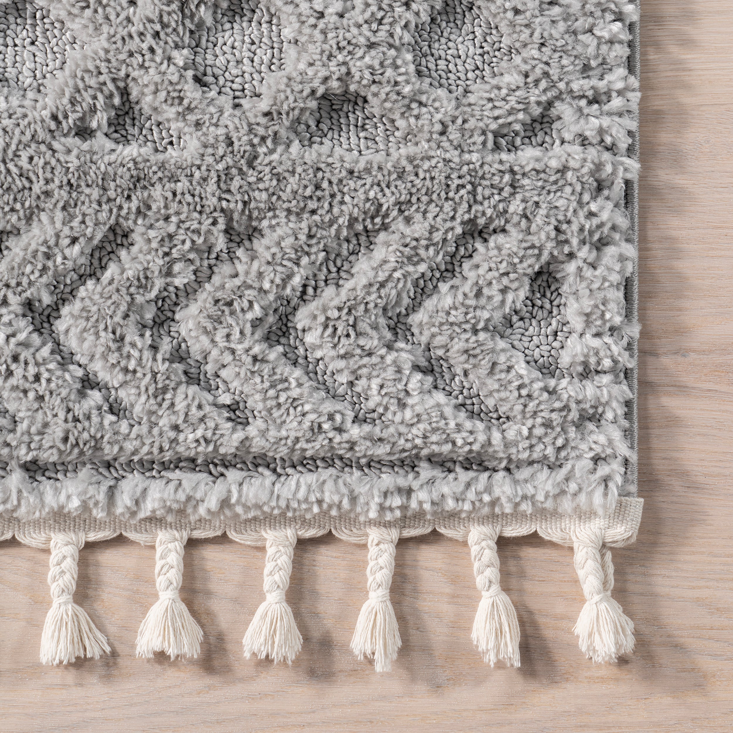 Akia Lattice High/Low Tassel Area Rug - Image 15