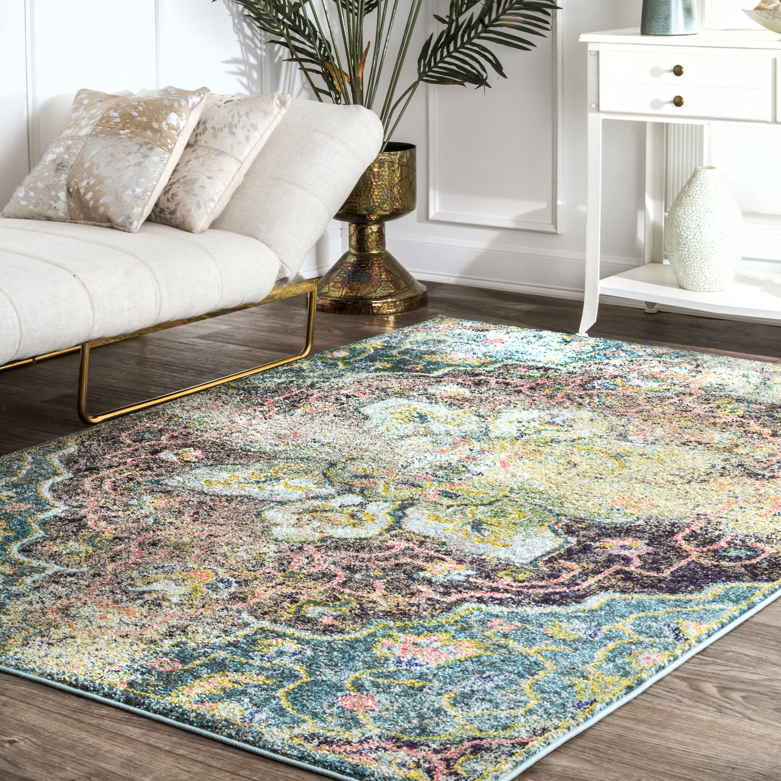 Santos Floral Medallion Area Rug - Image 2
