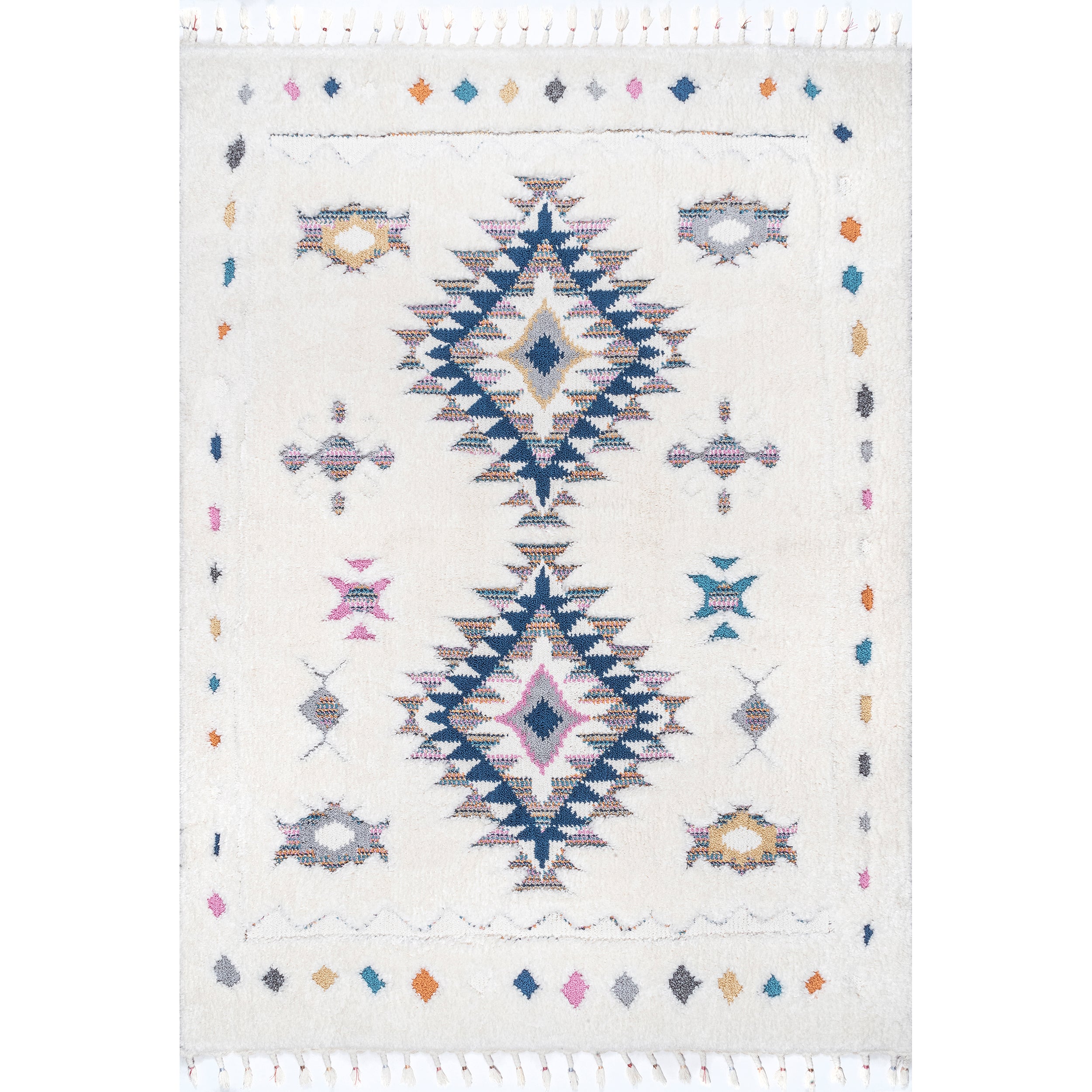 Jocelyn Tribal Shag Tasseled Area Rug - Image 12