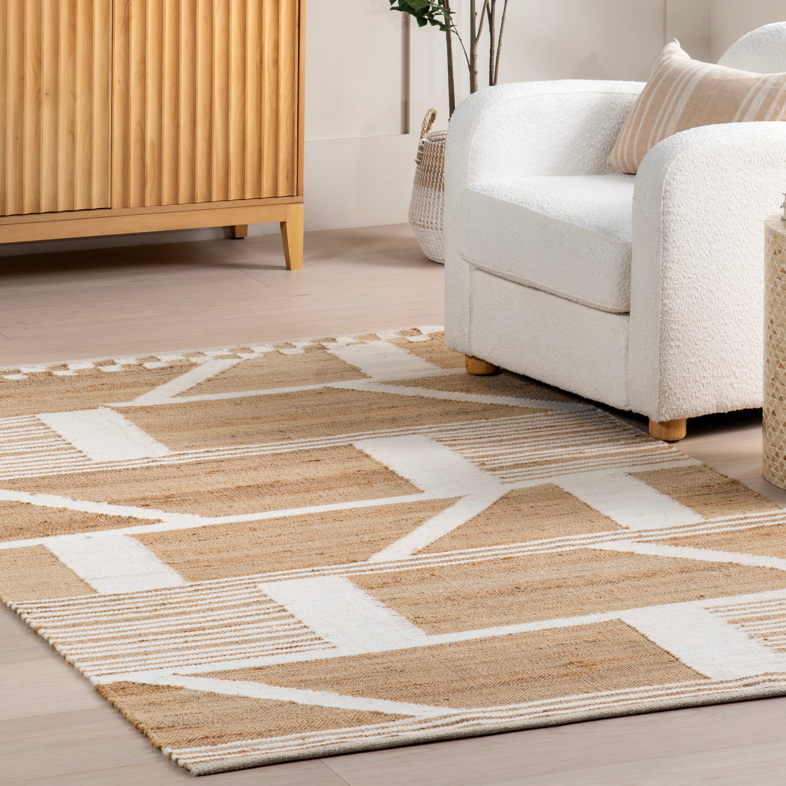 Ambrosia Geometric Tiled Jute Blend Area Rug - Image 9