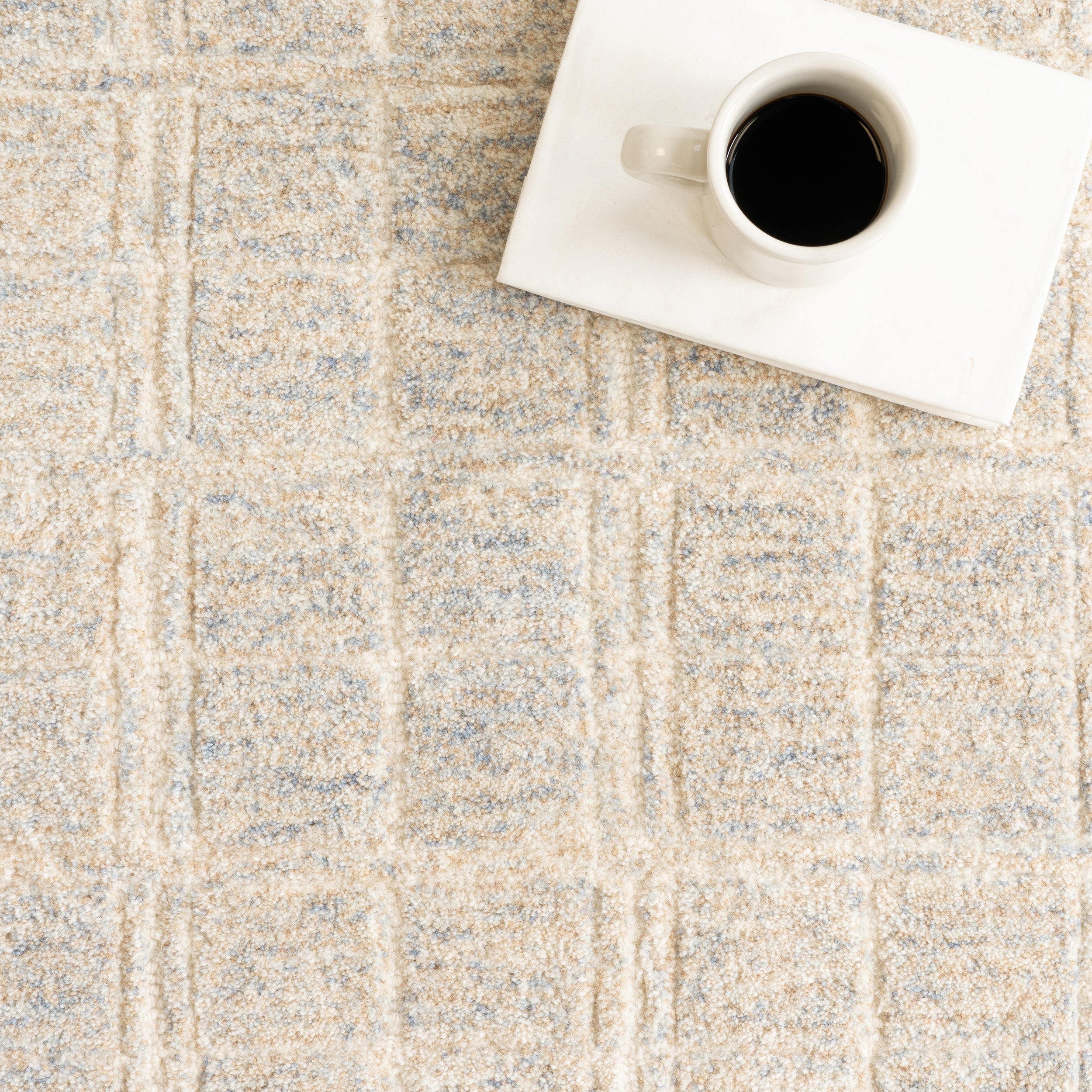 Camellia Checkered Wool Area Rug - Image 7