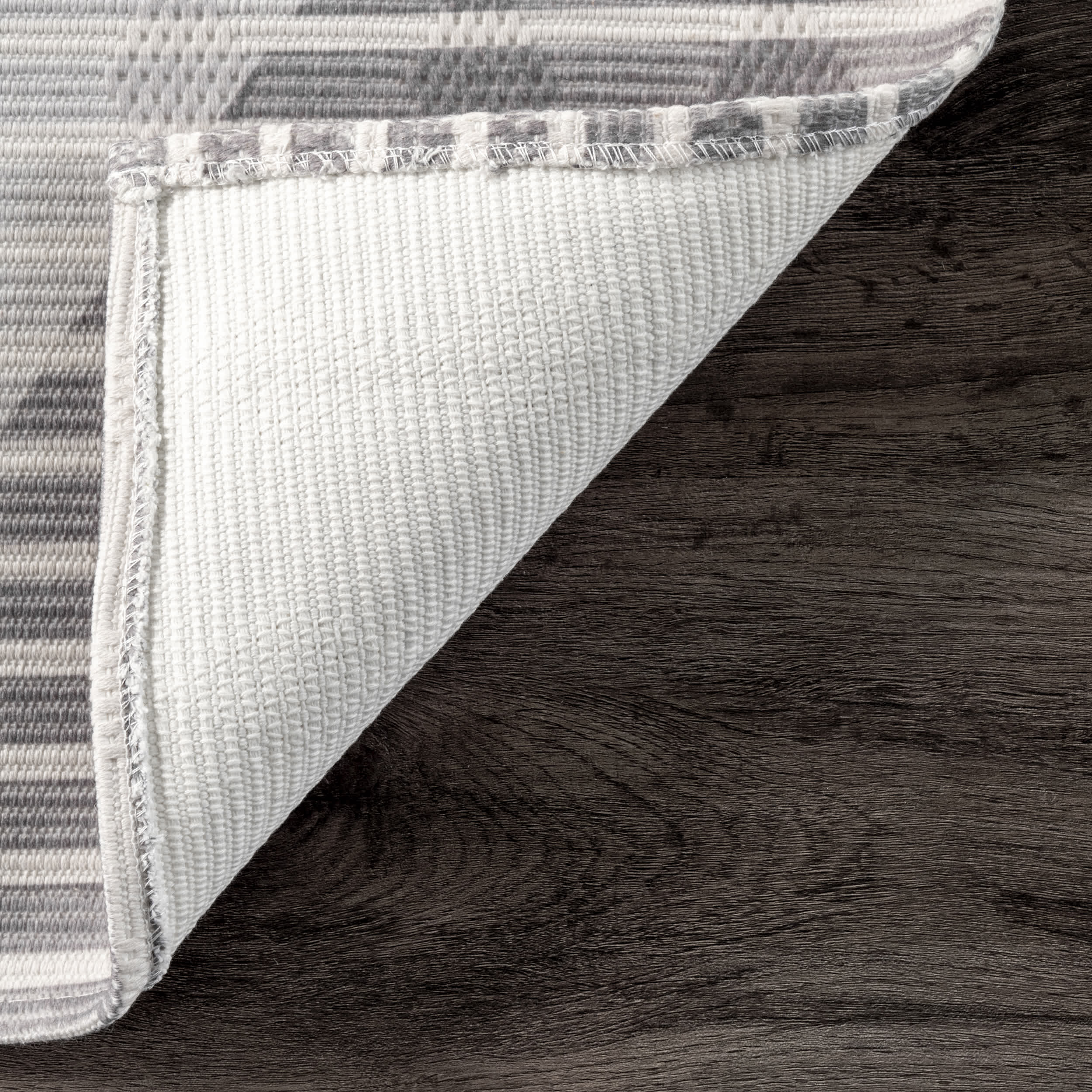 Pinstriped Abstract Washable Area Rug - Image 7