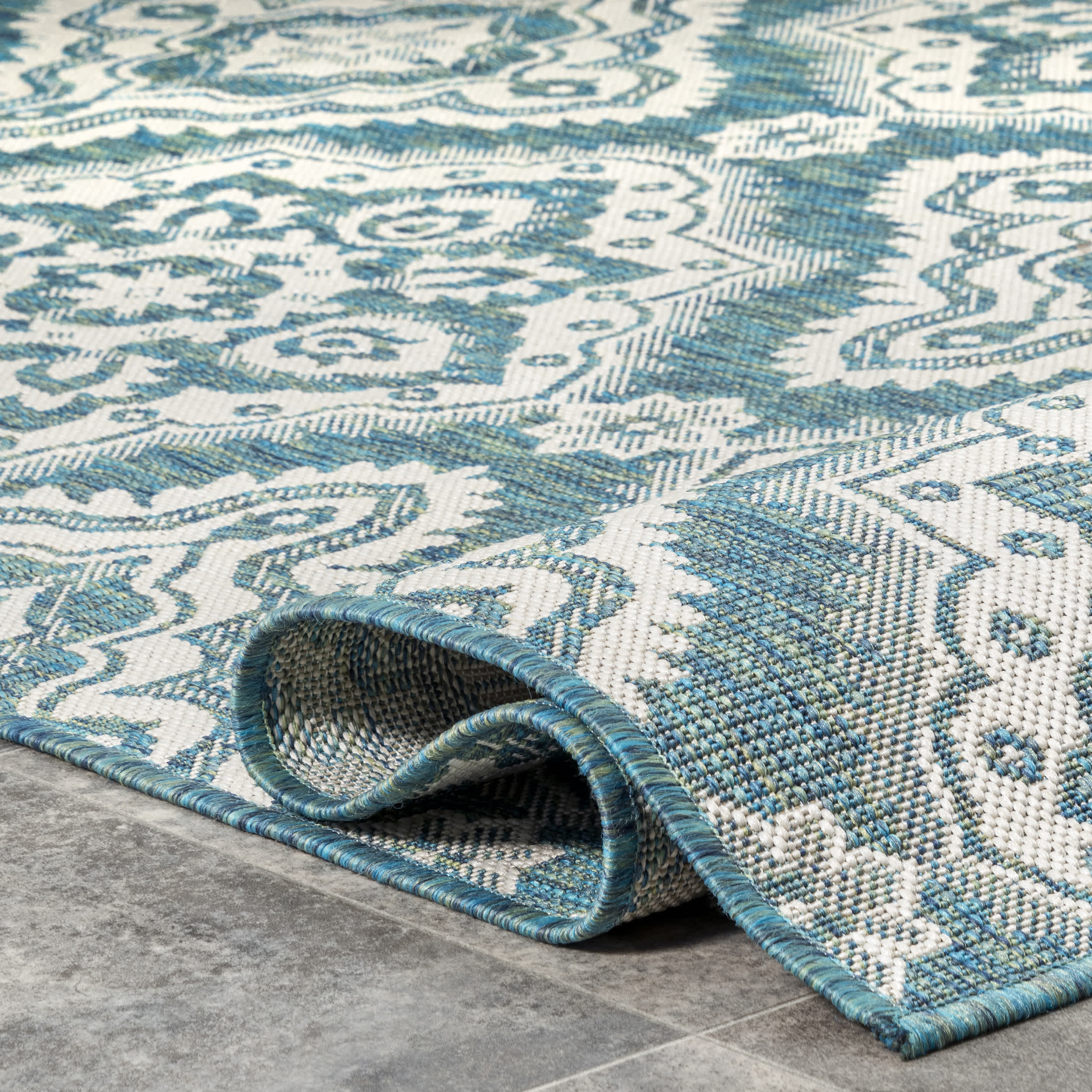 Arna Floral Indoor/Outdoor Area Rug - Image 4