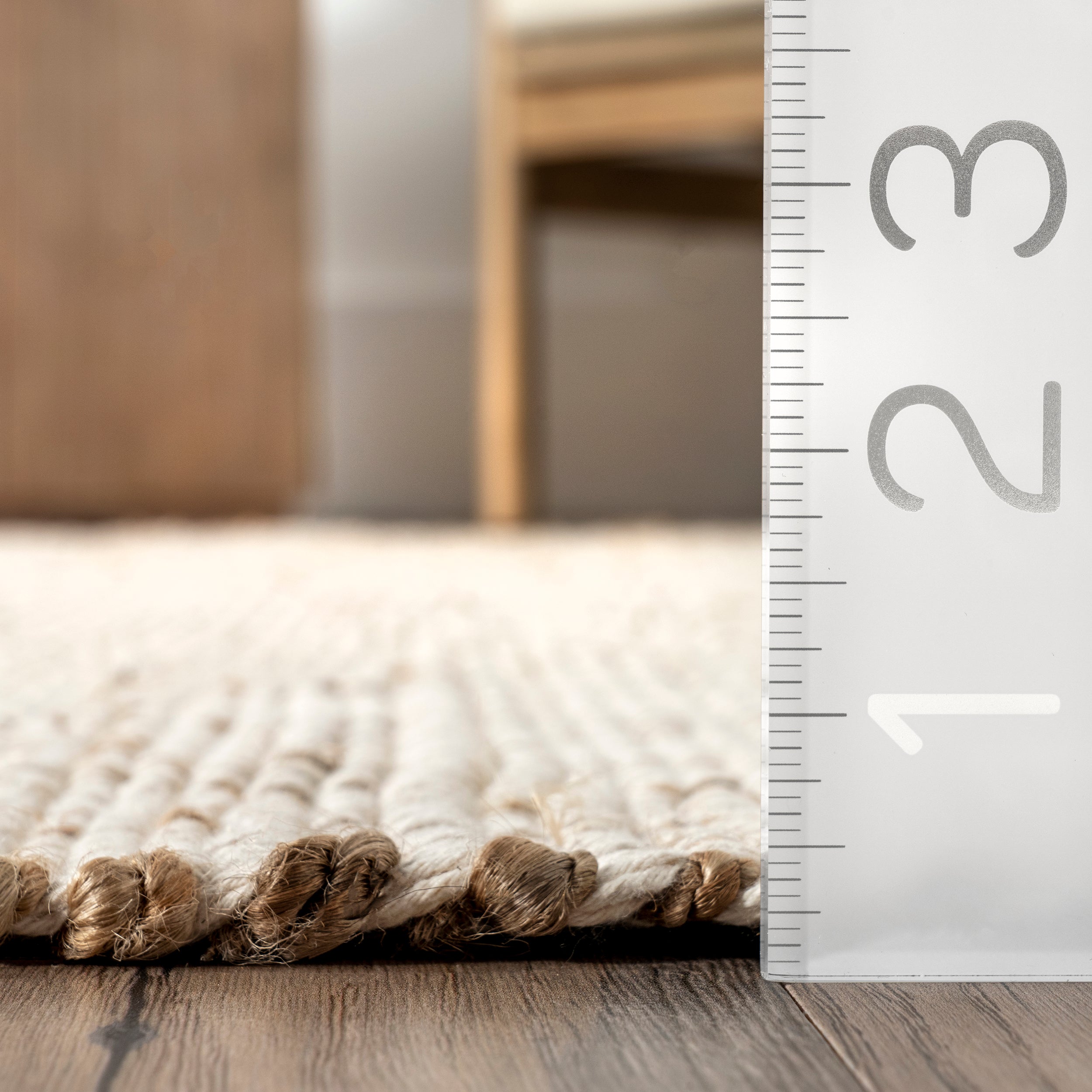 Elfriede Farmhouse Jute Blend Area Rug - Image 3