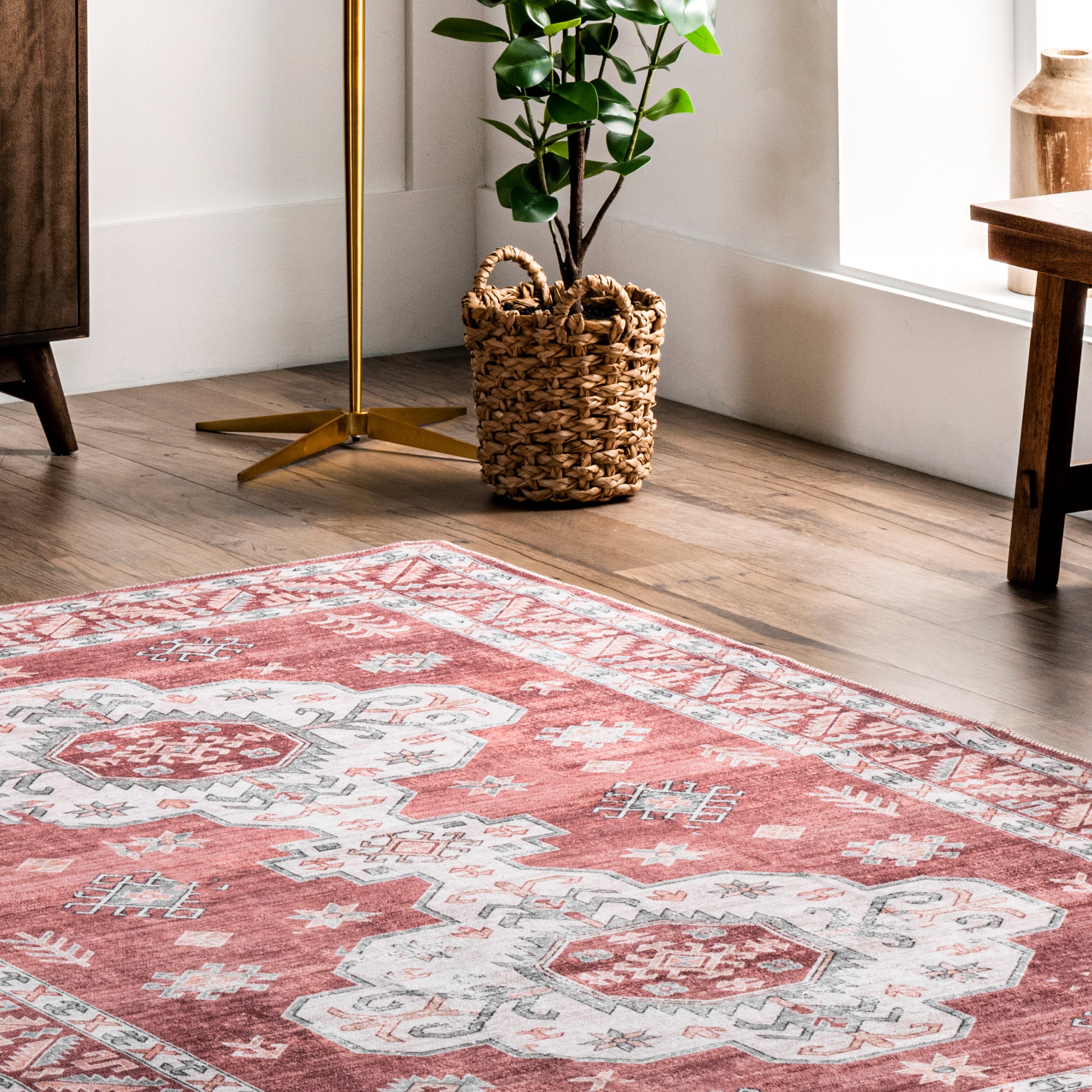 Norma Machine Washable Traditional Medallion Area Rug - Image 20