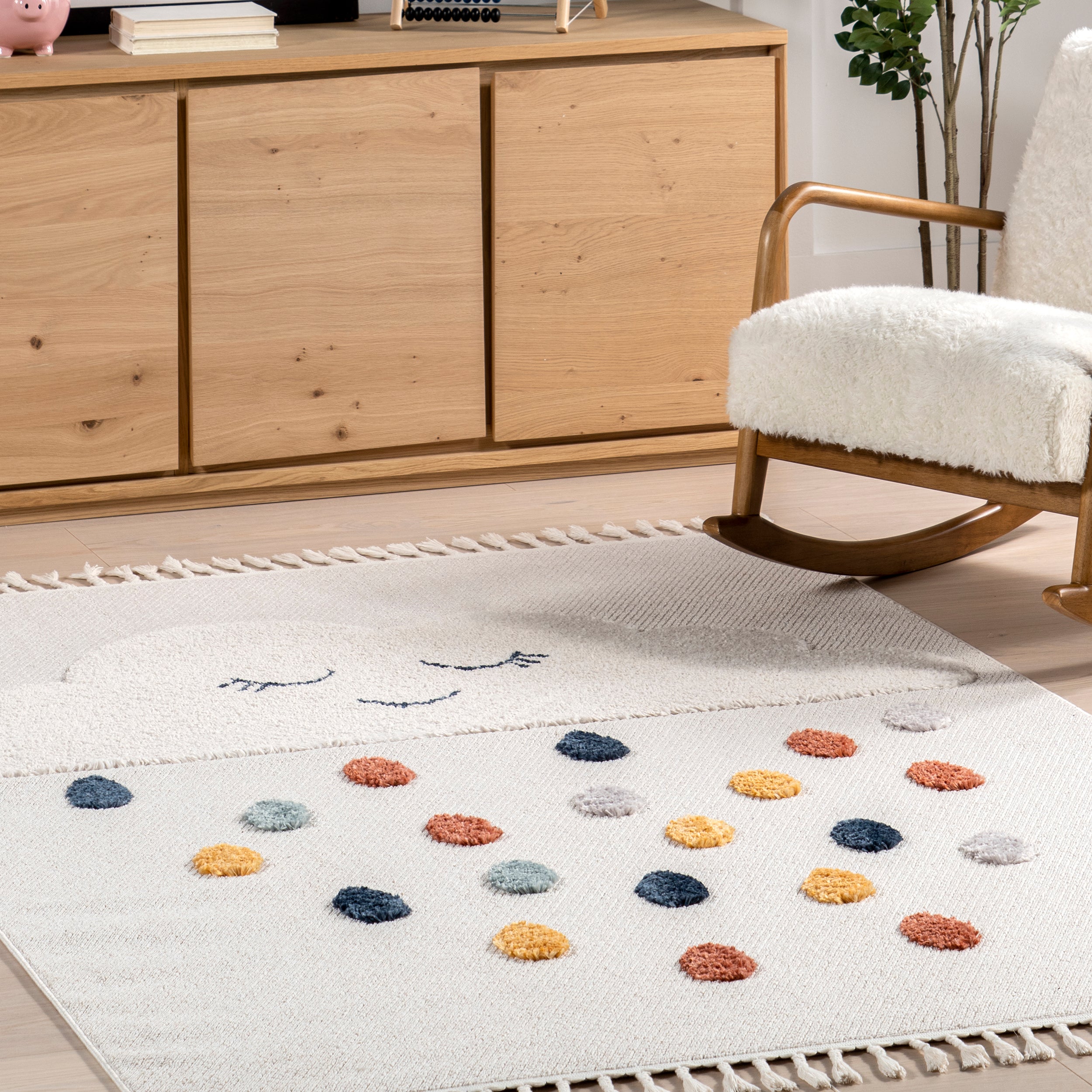 Marleigh Raindrop High-Low Kids Tasseled Area Rug - Image 9