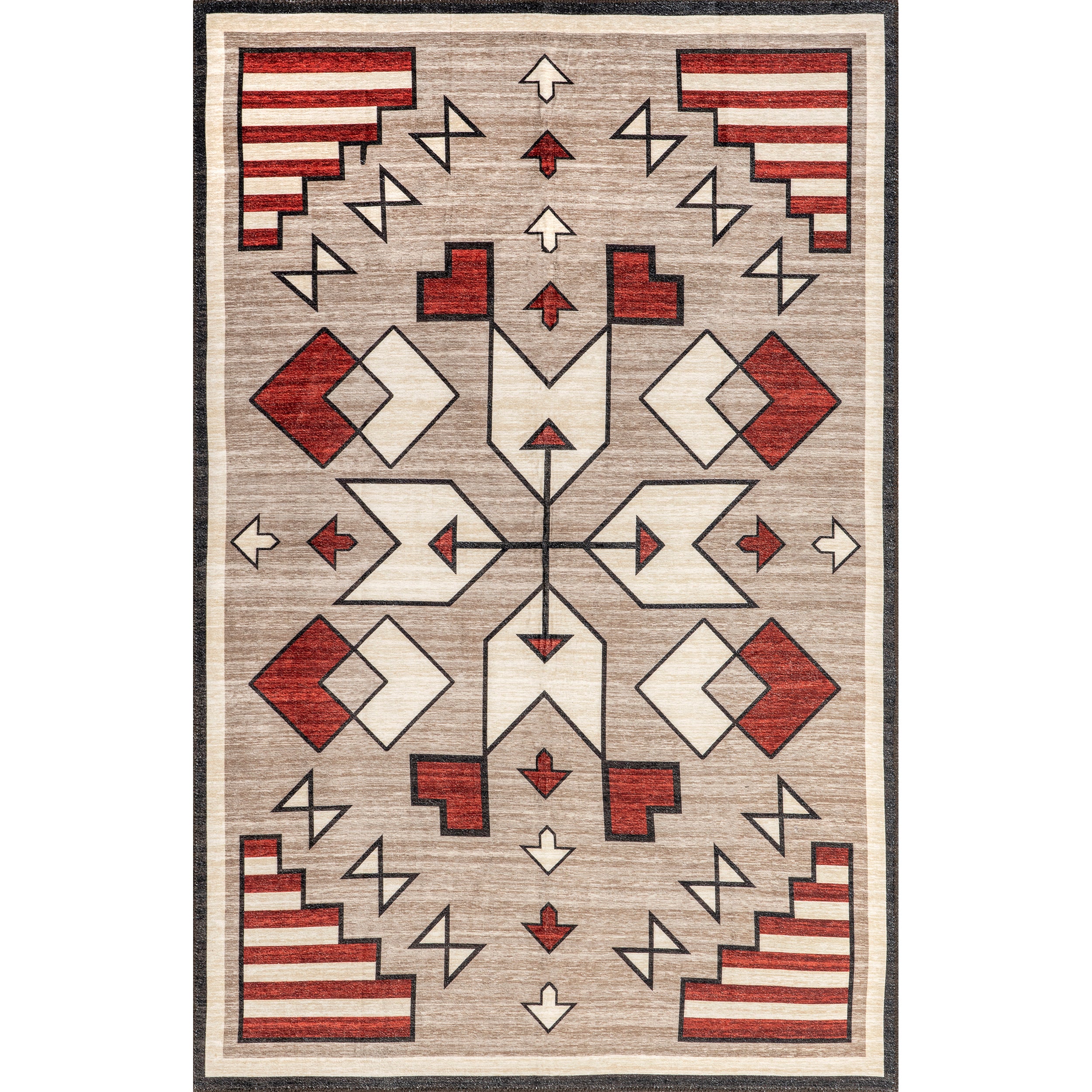Petra Boho Arrows Machine Washable Area Rug - Image 10