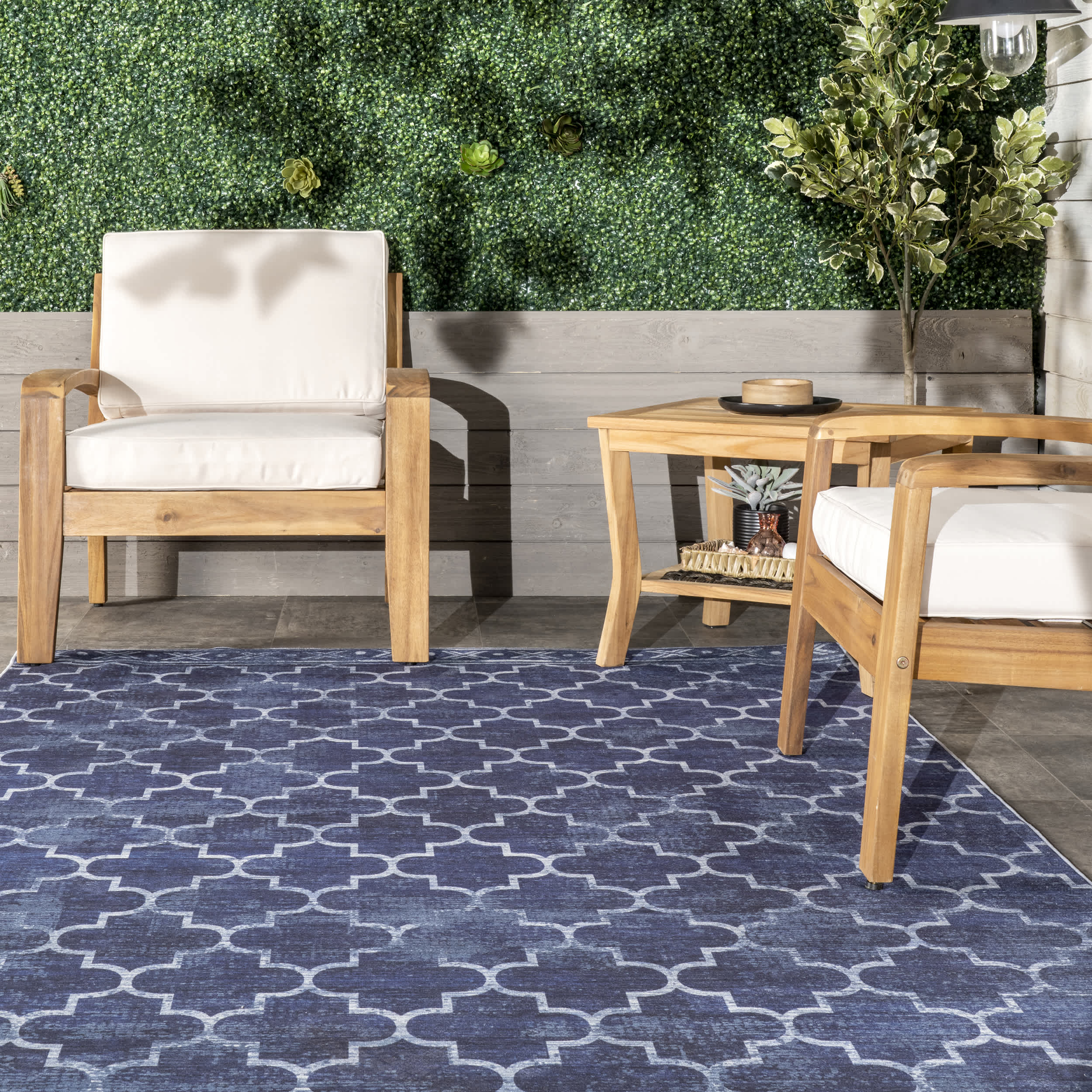 Maribel Geometric Machine Washable Indoor/Outdoor Area Rug - Image 8