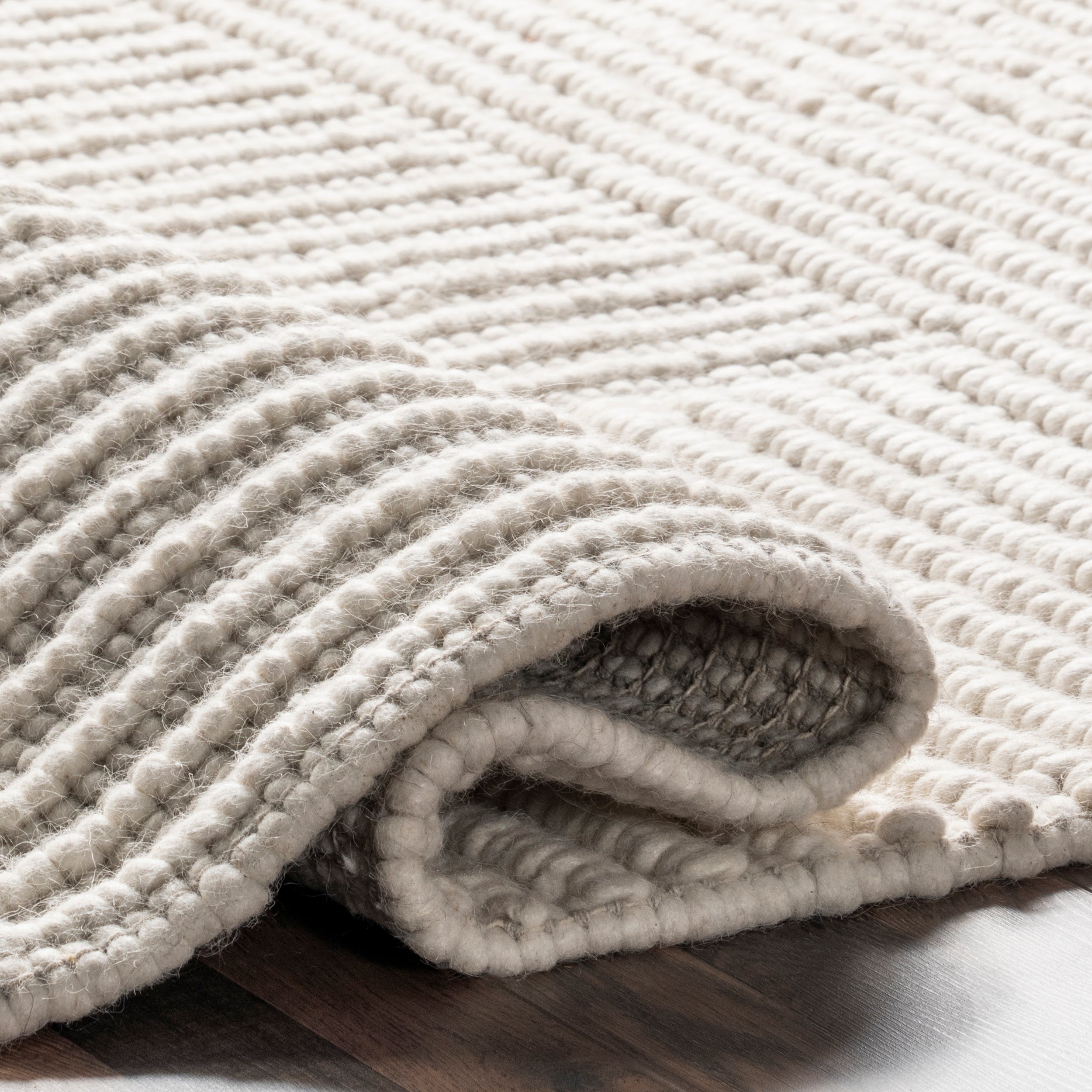Dorene Contemporary High-Low Striped Wool Area Rug - Image 4