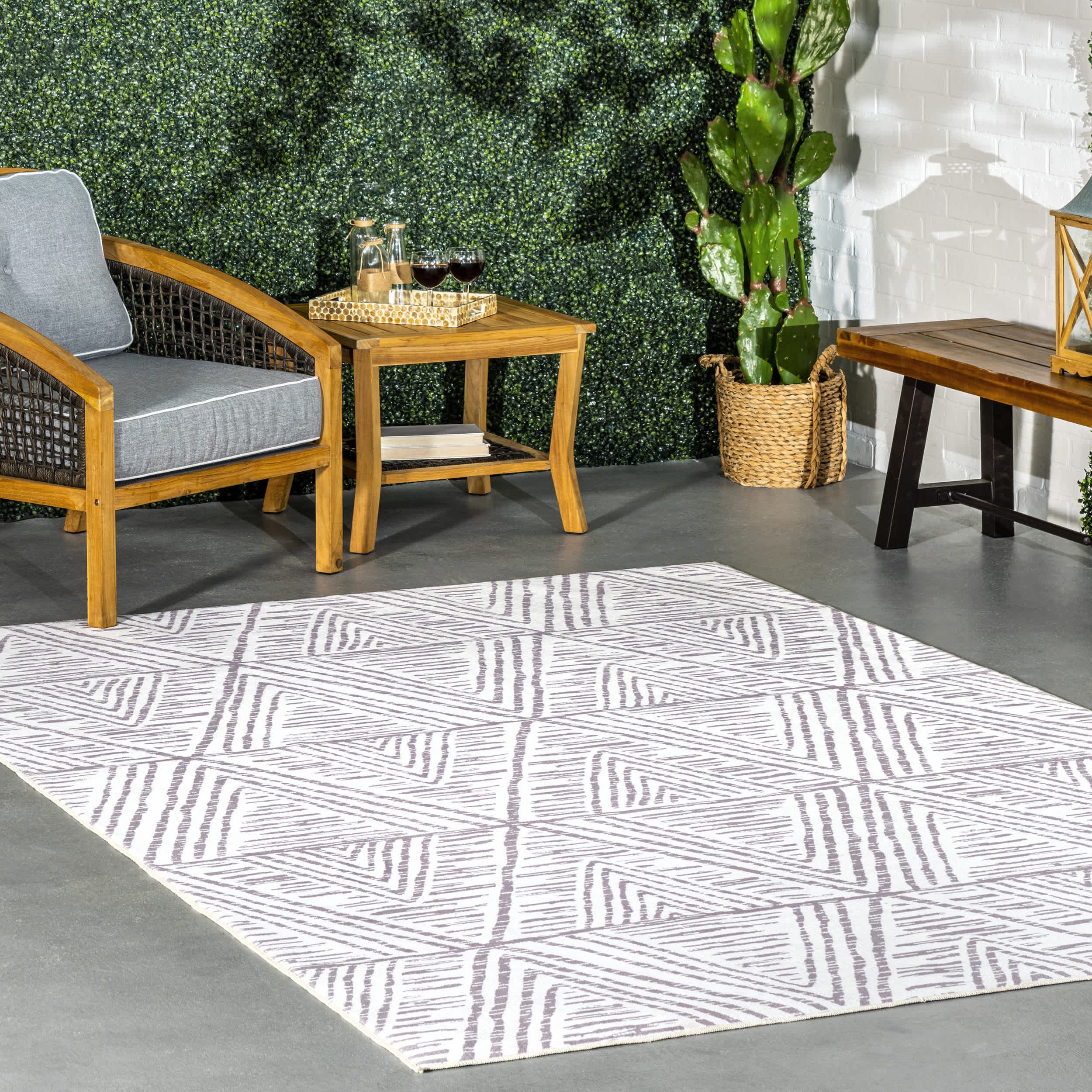 Nelle Tribal Machine Washable Indoor/Outdoor Area Rug - Image 14