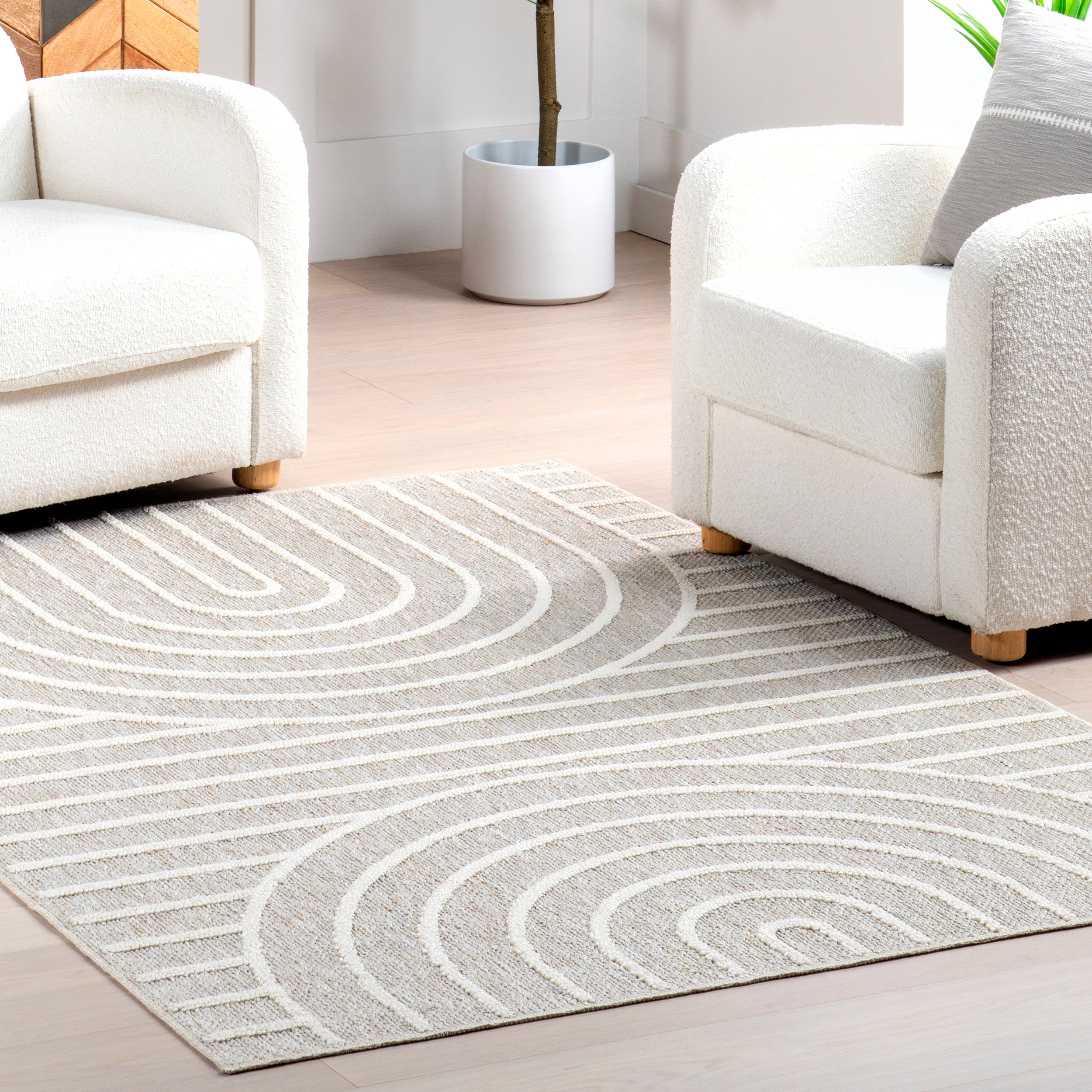 Hartlyn Modern Arches Machine Washable Area Rug - Image 9